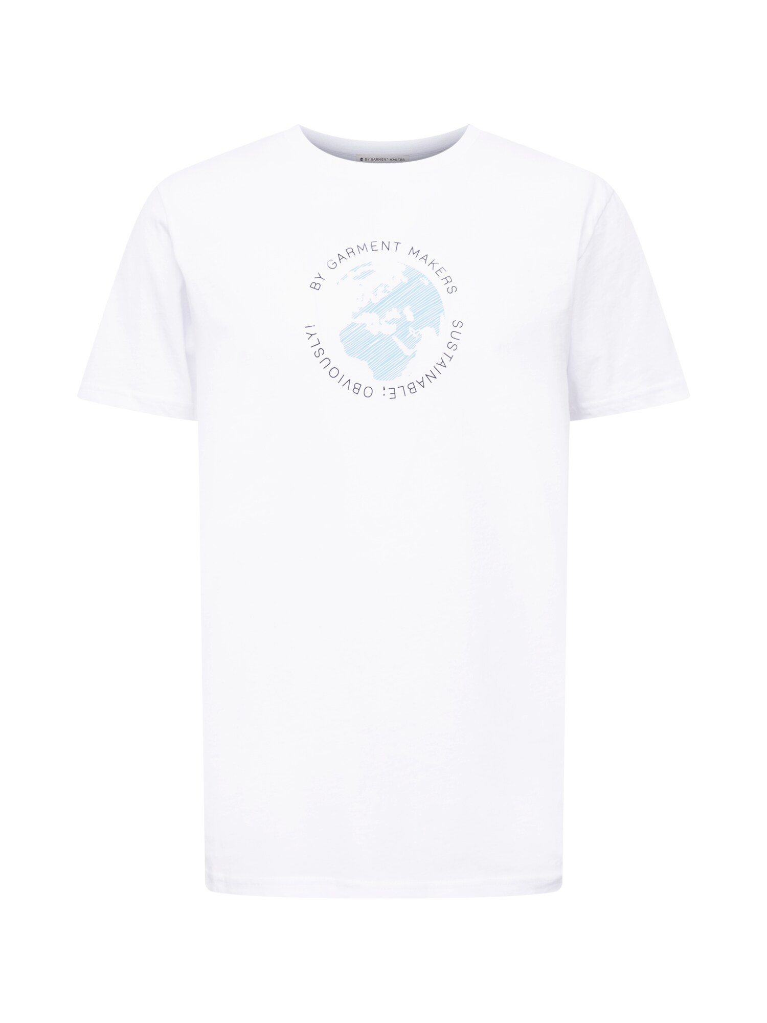 By Garment Makers Marškinėliai 'Penley' balta / šviesiai mėlyna / tamsiai mėlyna