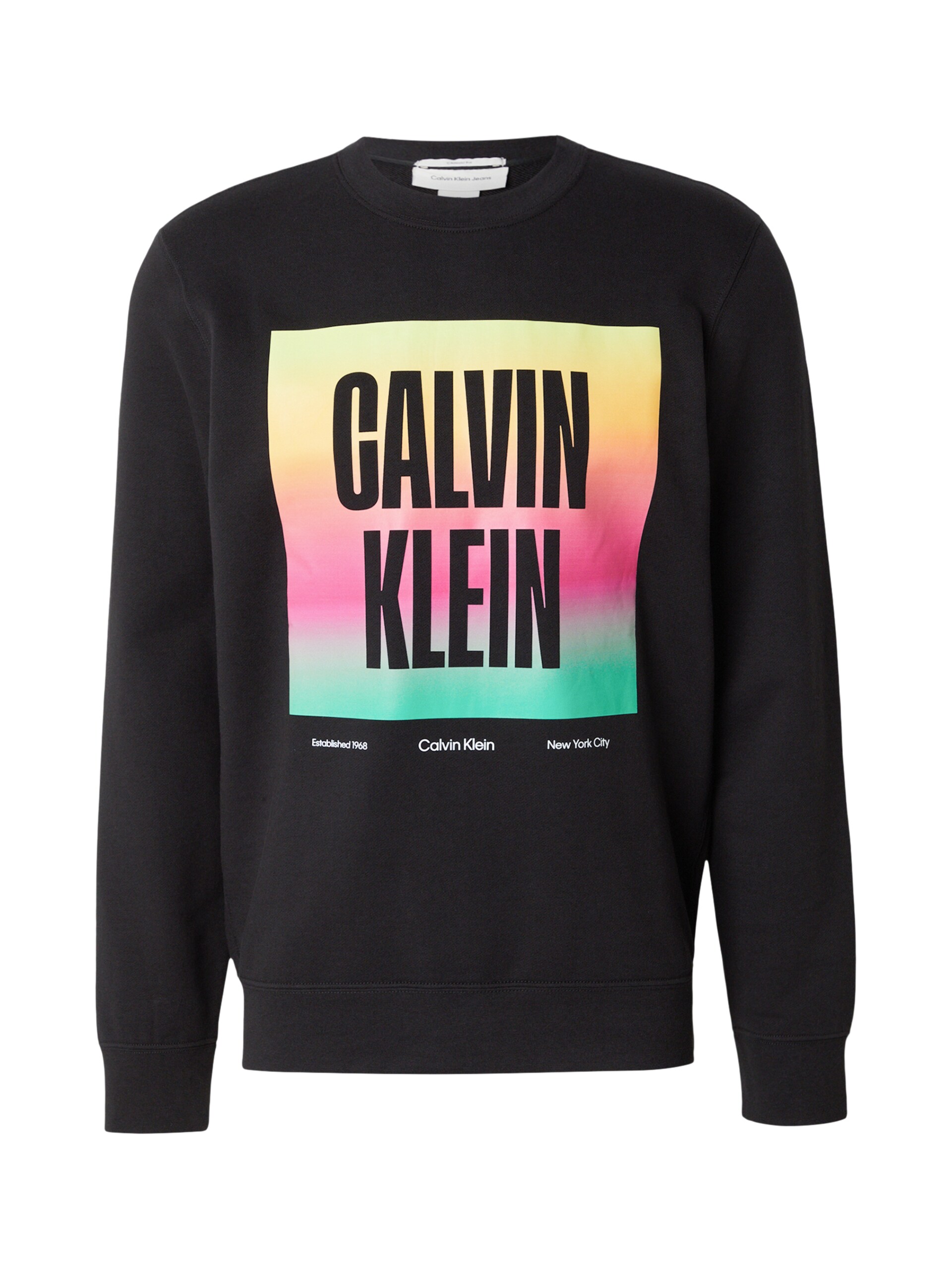 Calvin Klein Jeans Sweatshirt 'PRIDE' gul / ljusgrön / rosa herr