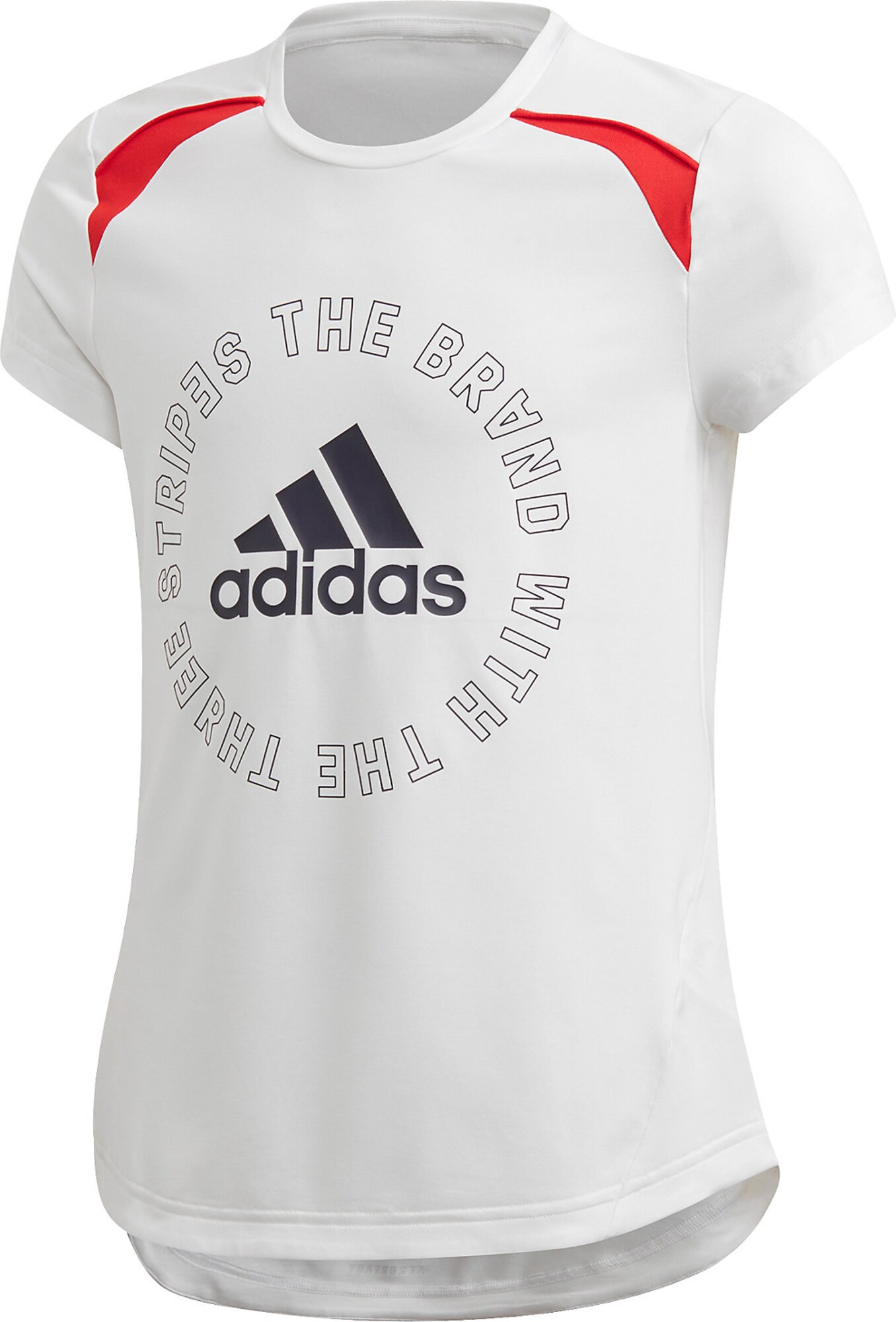 ADIDAS PERFORMANCE Sportiniai marškinėliai  pilka / balta / raudona / juoda