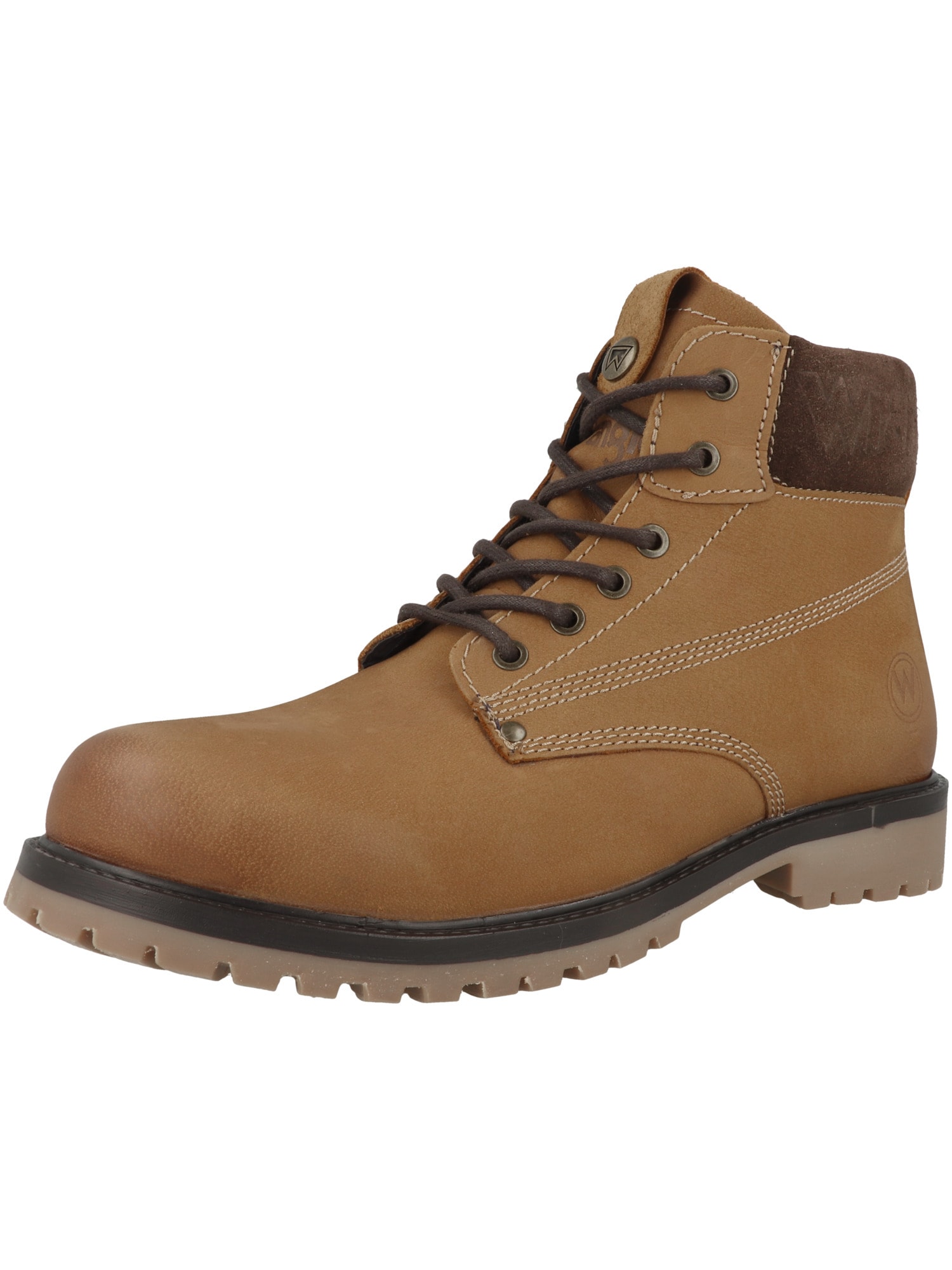WRANGLER Botas con cordones 'Arch Men High' umbra / marrón oscuro