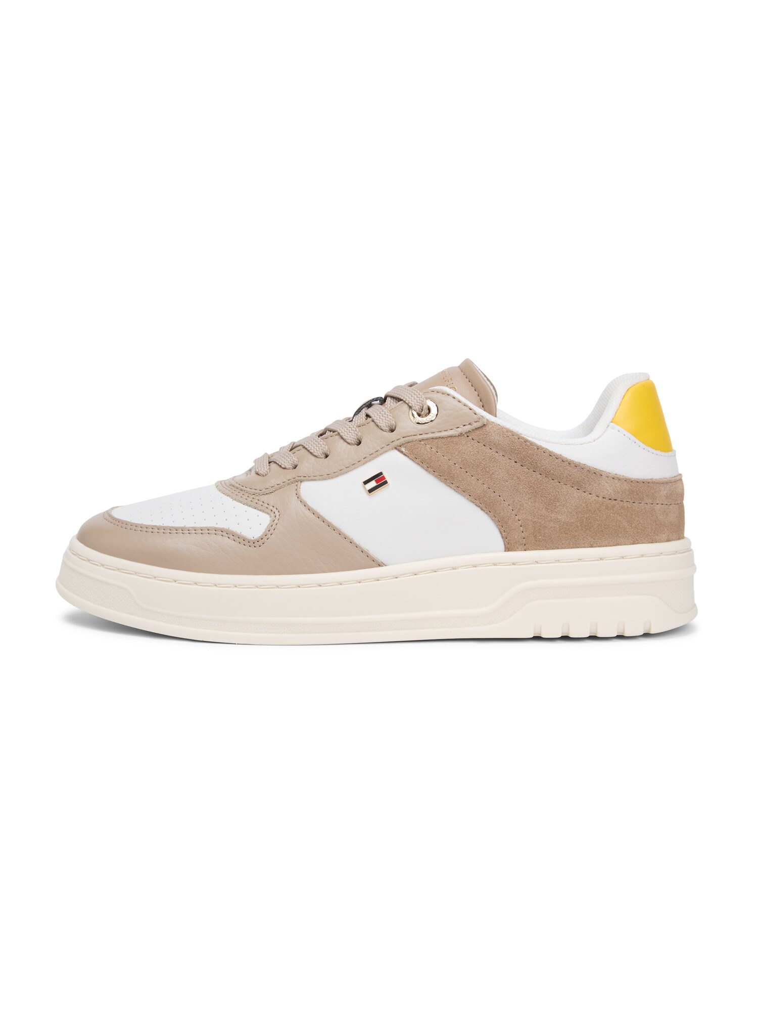TOMMY HILFIGER Zapatillas deportivas bajas  marrón / amarillo / blanco