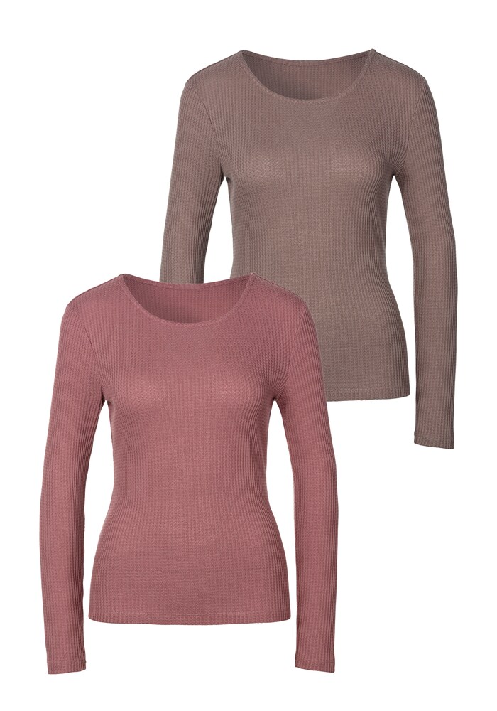 LASCANA Shirt Damen Größe L taupe / mauve