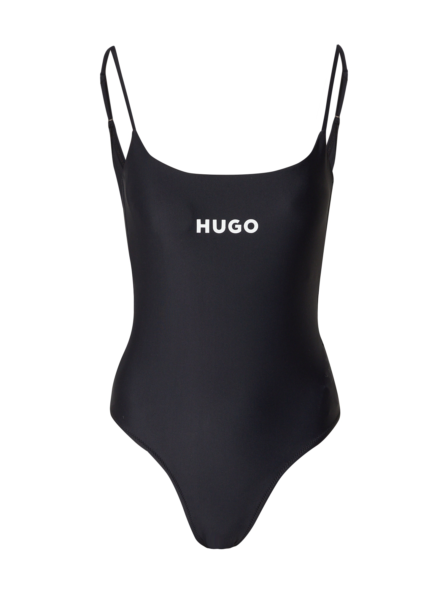 HUGO Jednodielne plavky 'PURE'  čierna / biela