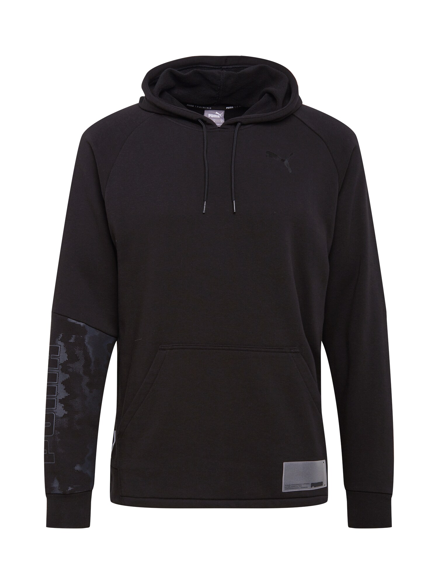 PUMA Sportinio tipo megztinis  juoda / pilka