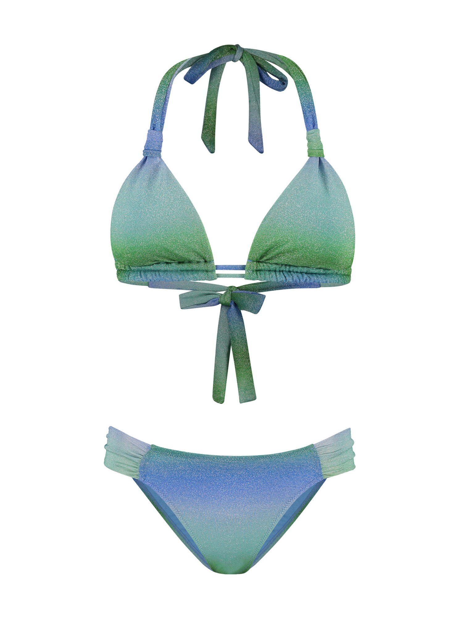 Shiwi Costum de baie două piese Bibi  albastru / turcoaz / verde