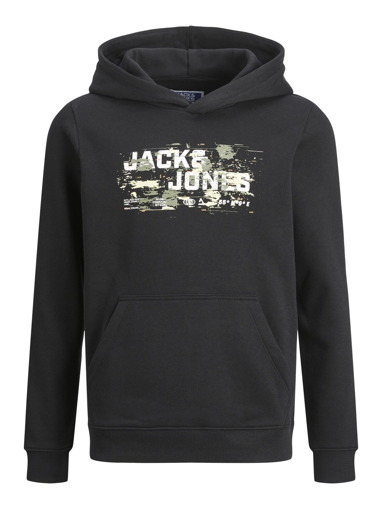 Jack & Jones Junior Mikina 'JCOOutdoor'  olivová / čierna / biela