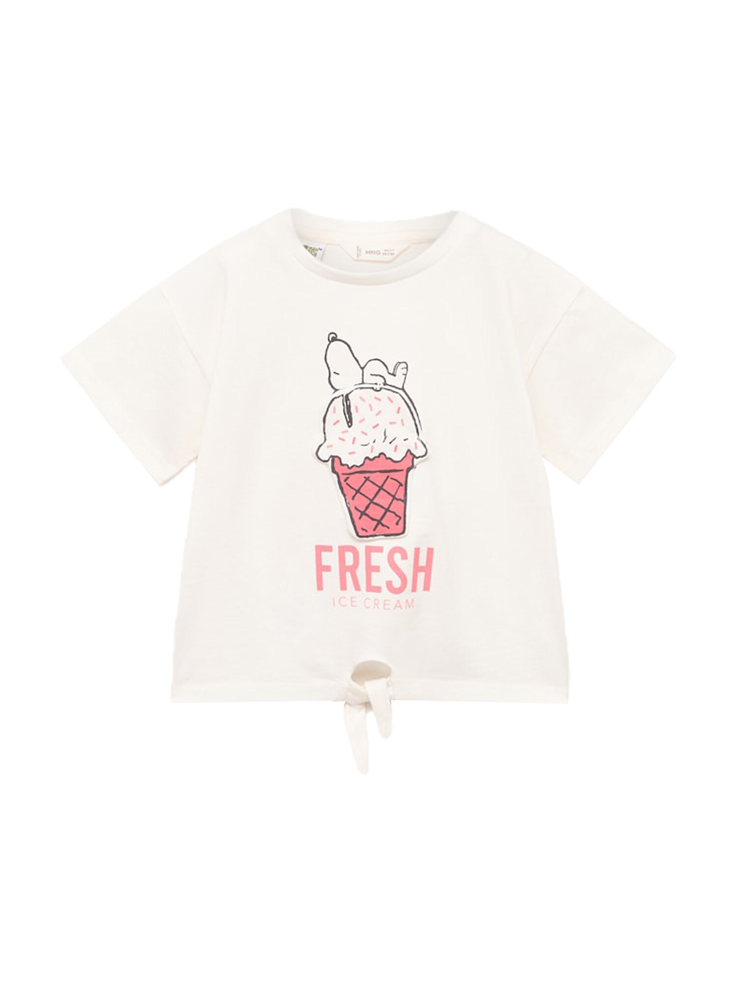 MANGO KIDS Póló 'SYFRESH'  rózsaszín / fekete / piszkosfehér akciós termékkép 1