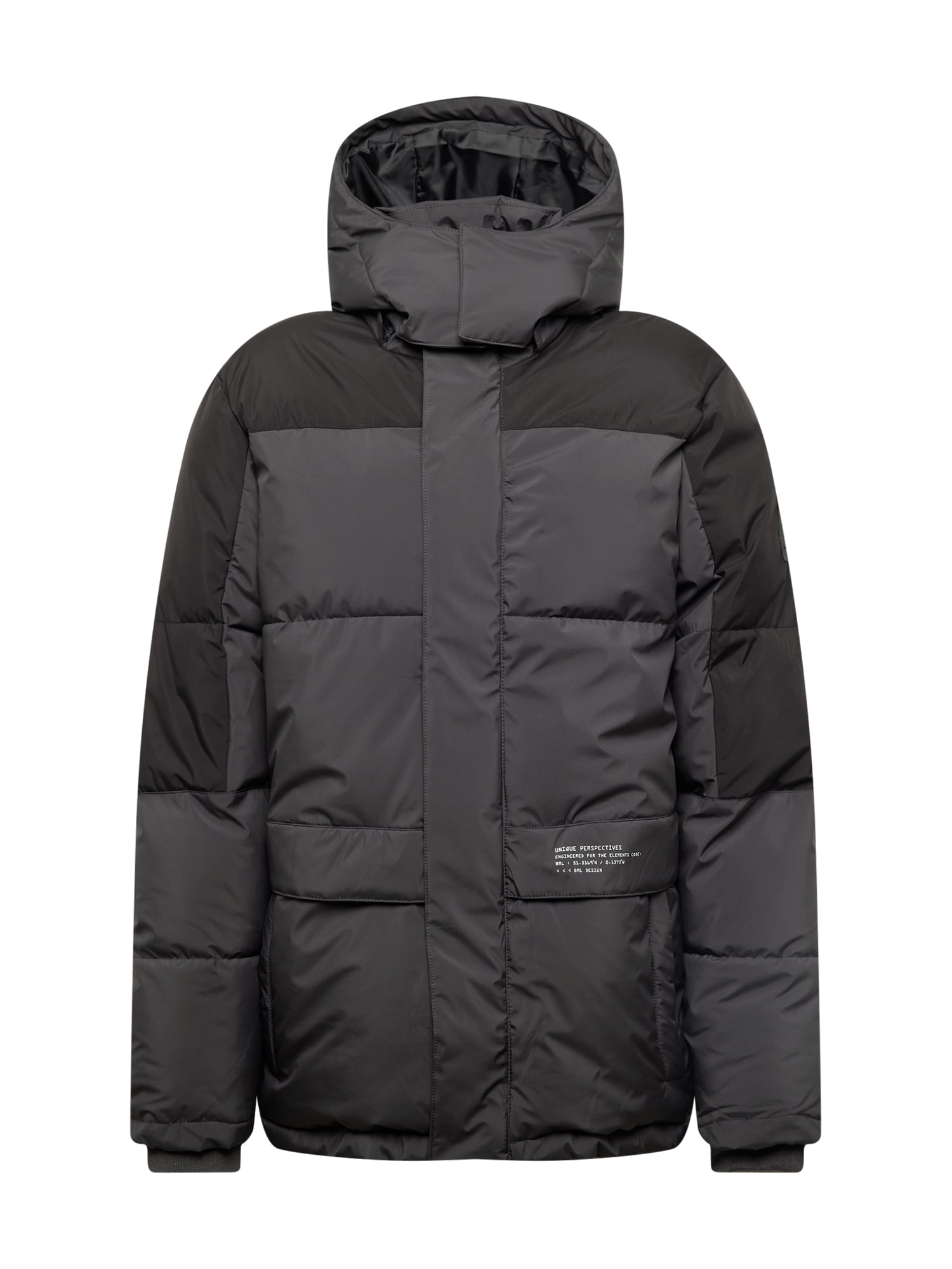 BURTON MENSWEAR LONDON Zimska jakna 'Giro Parker'  svetlo siva / črna