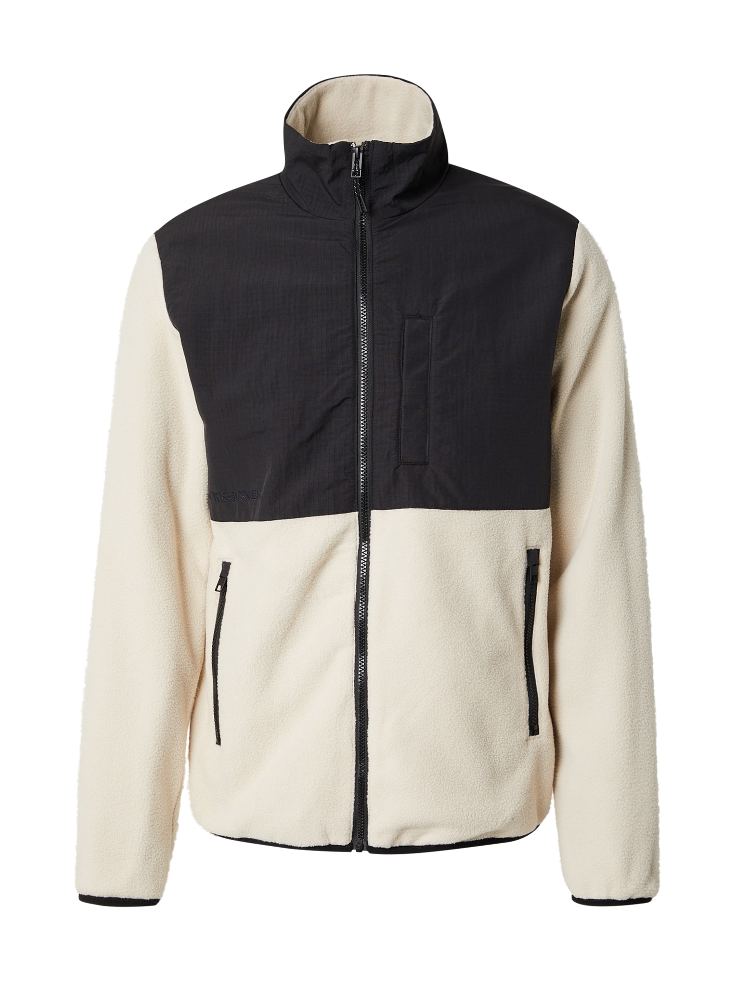 JACK & JONES Jachetă  fleece JWHMARVIN  bej / negru