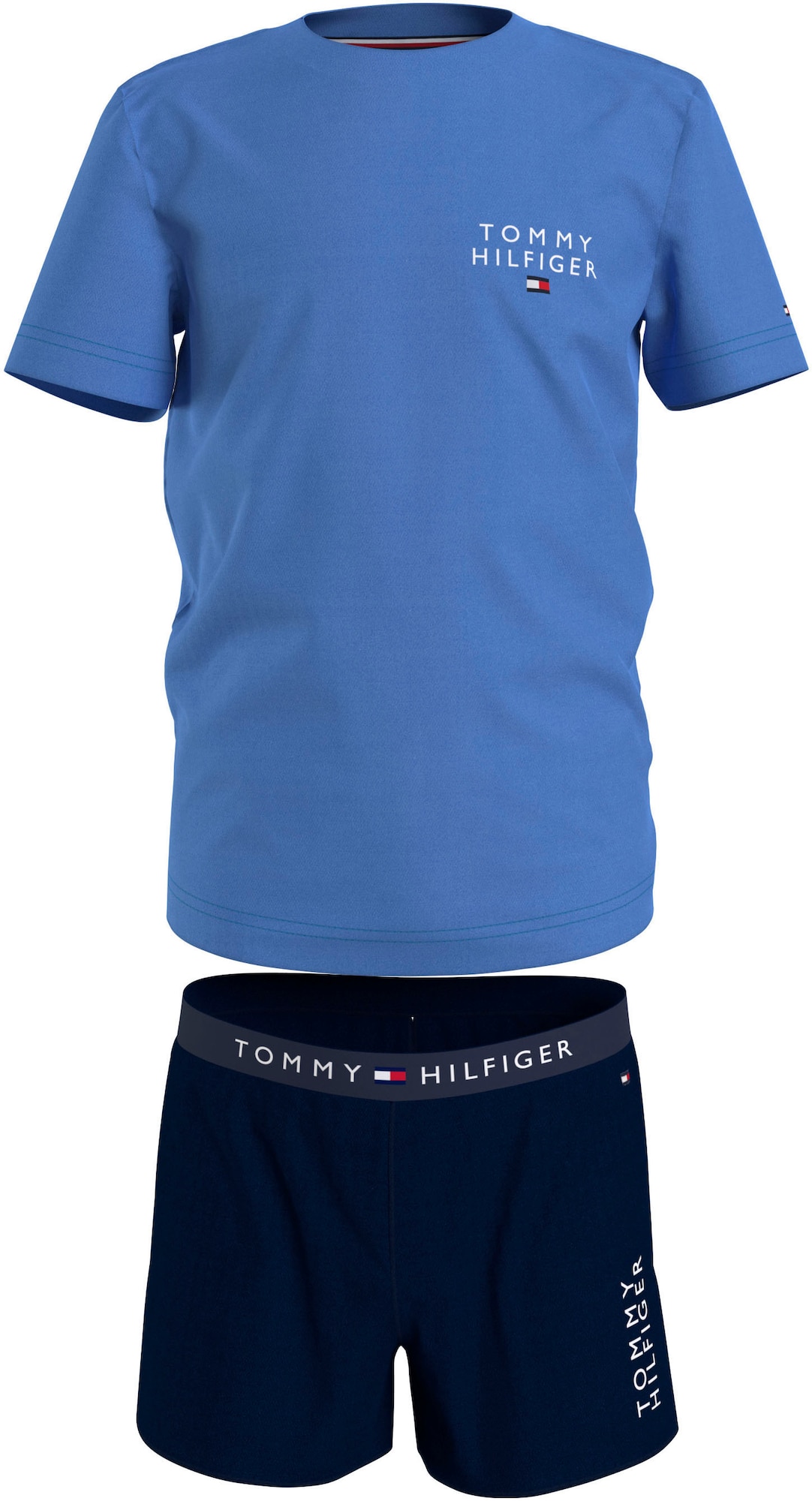 Tommy Hilfiger Underwear Pijamale  albastru / bleumarin / roșu / alb
