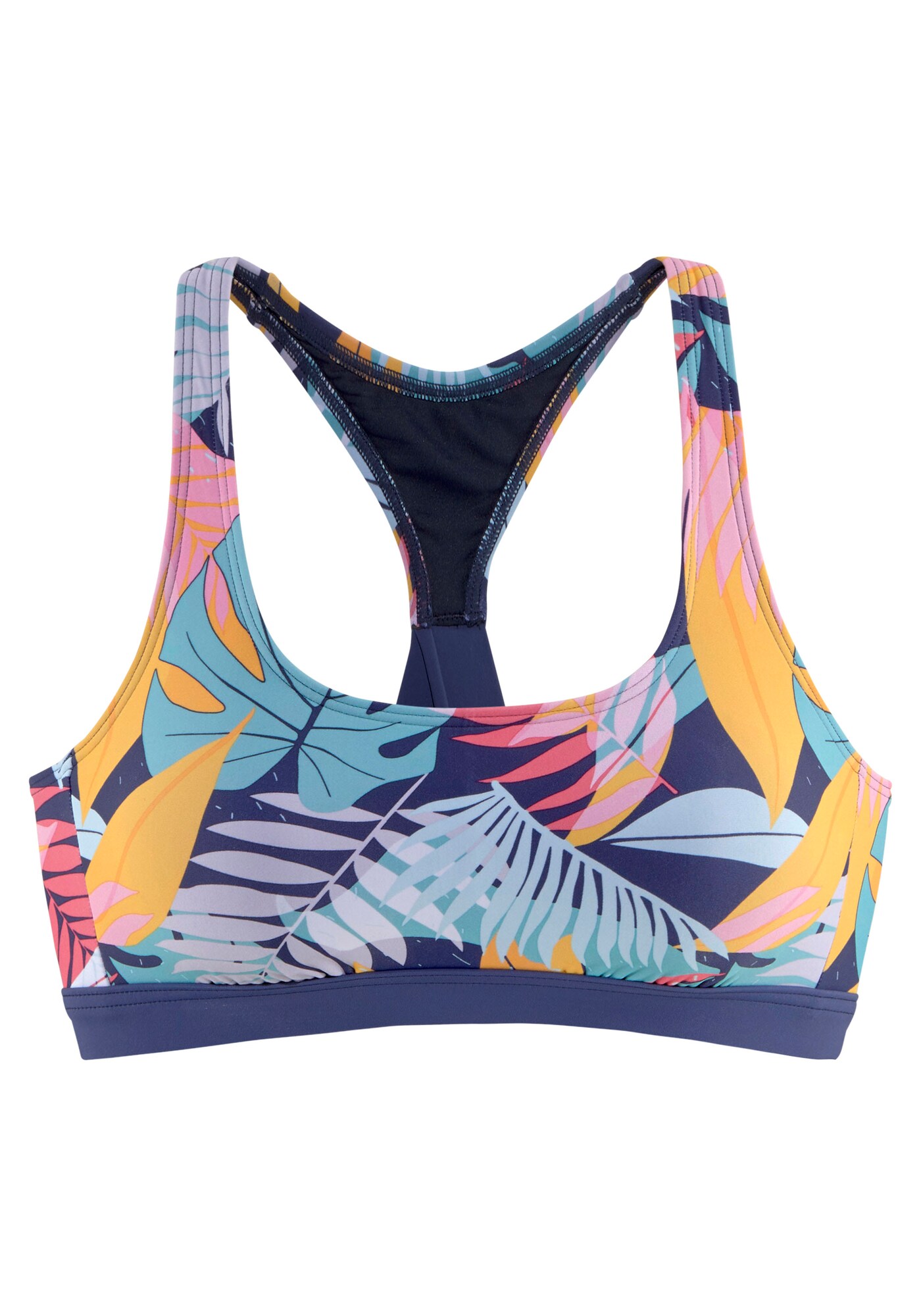 LASCANA ACTIVE Sport bikini felső  indigó / világoskék / sárga / világos-rózsaszín akciós termékkép 1