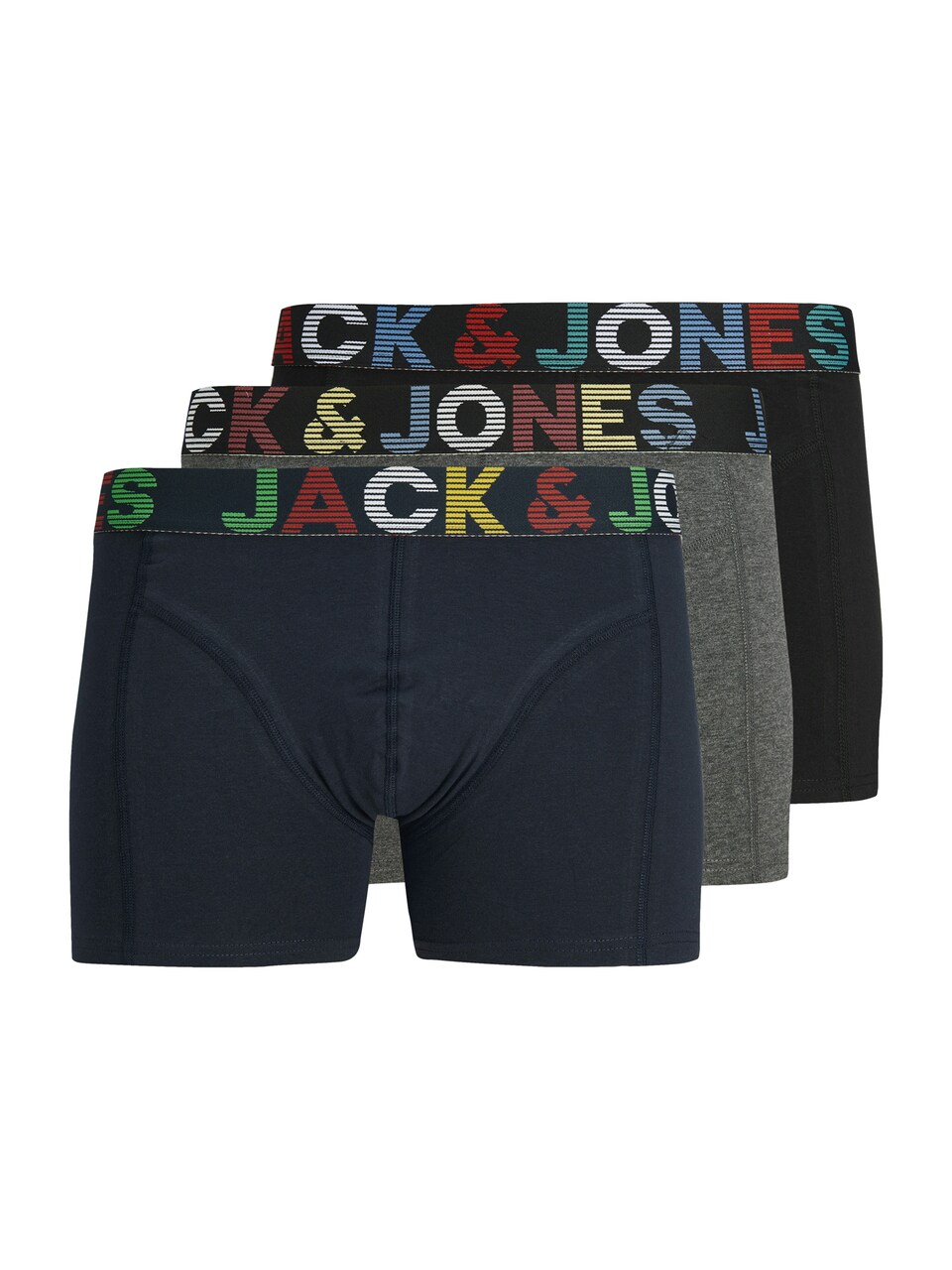 Boxershorts 'JWHEthan' marinblå / gråmelerad