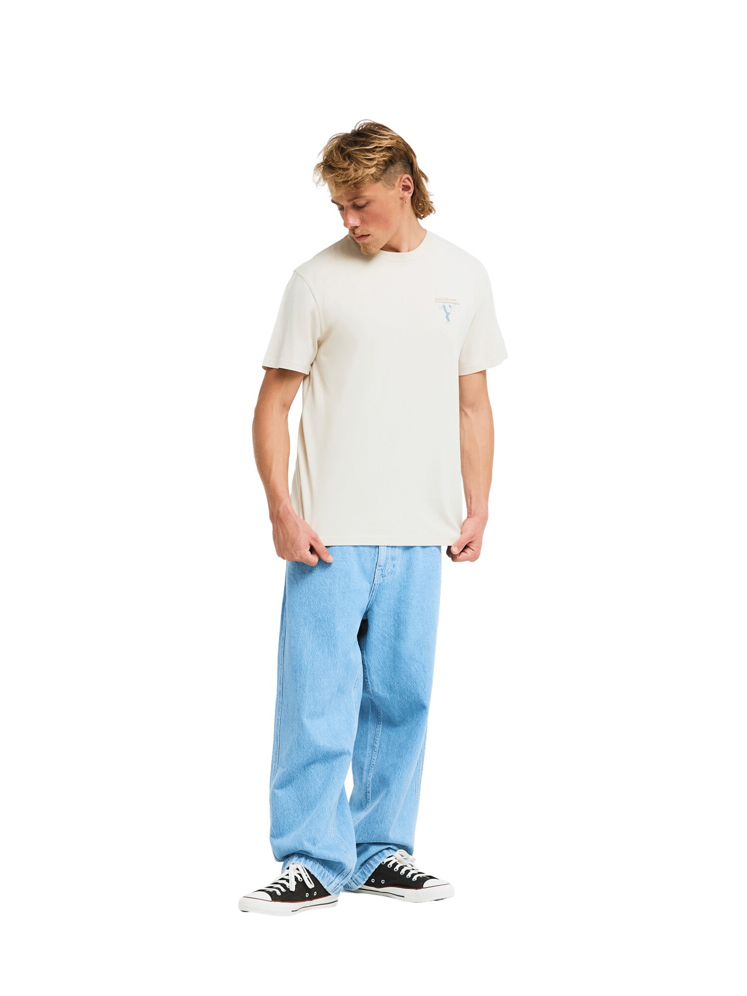 BILLABONG Camiseta 'Carry On'  ecru / zafiro / albaricique – imagen 4