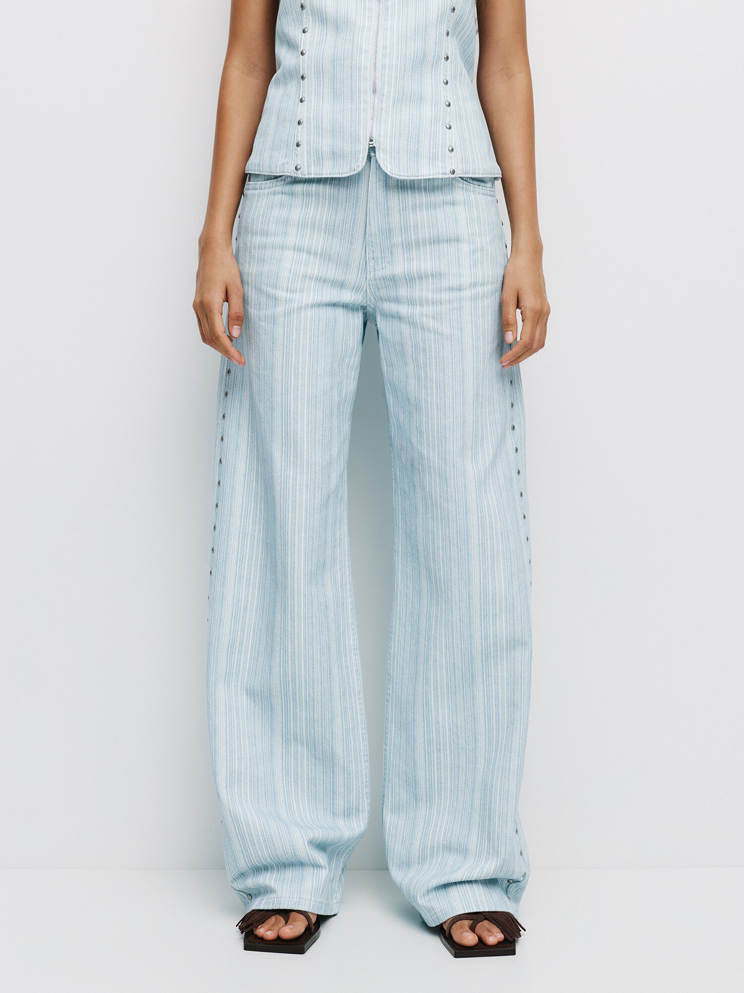 Pull&Bear Farmer  kék farmer / természetes fehér termék 2. képe