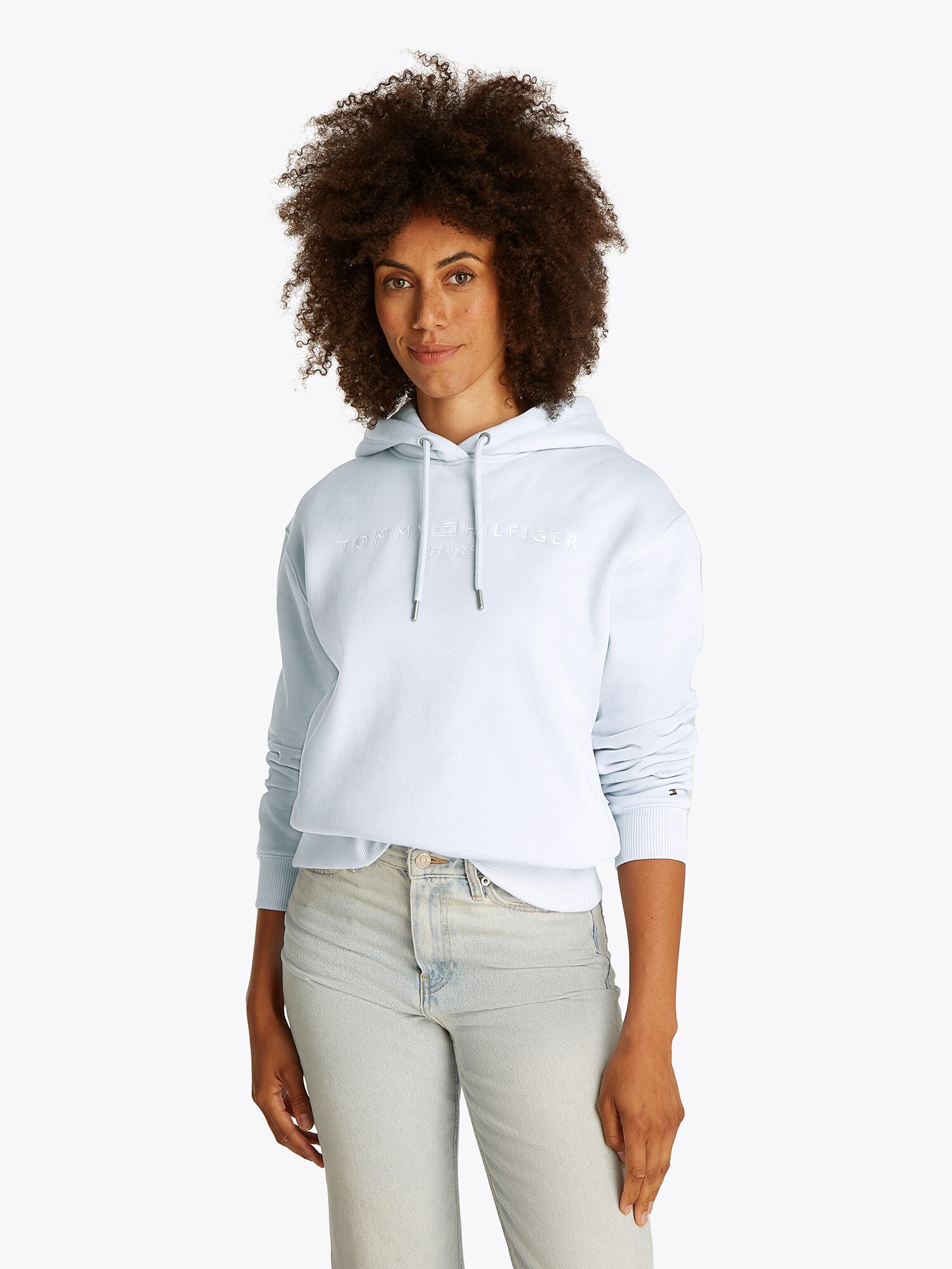 TOMMY HILFIGER Tréning póló  világoskék / fehér termék 2. képe