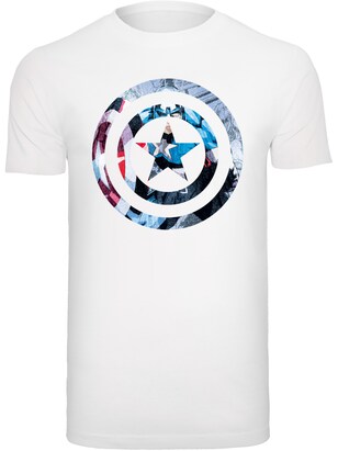 F4NT4STIC Shirt ‘Captain America’ Gemengde kleuren / Wit