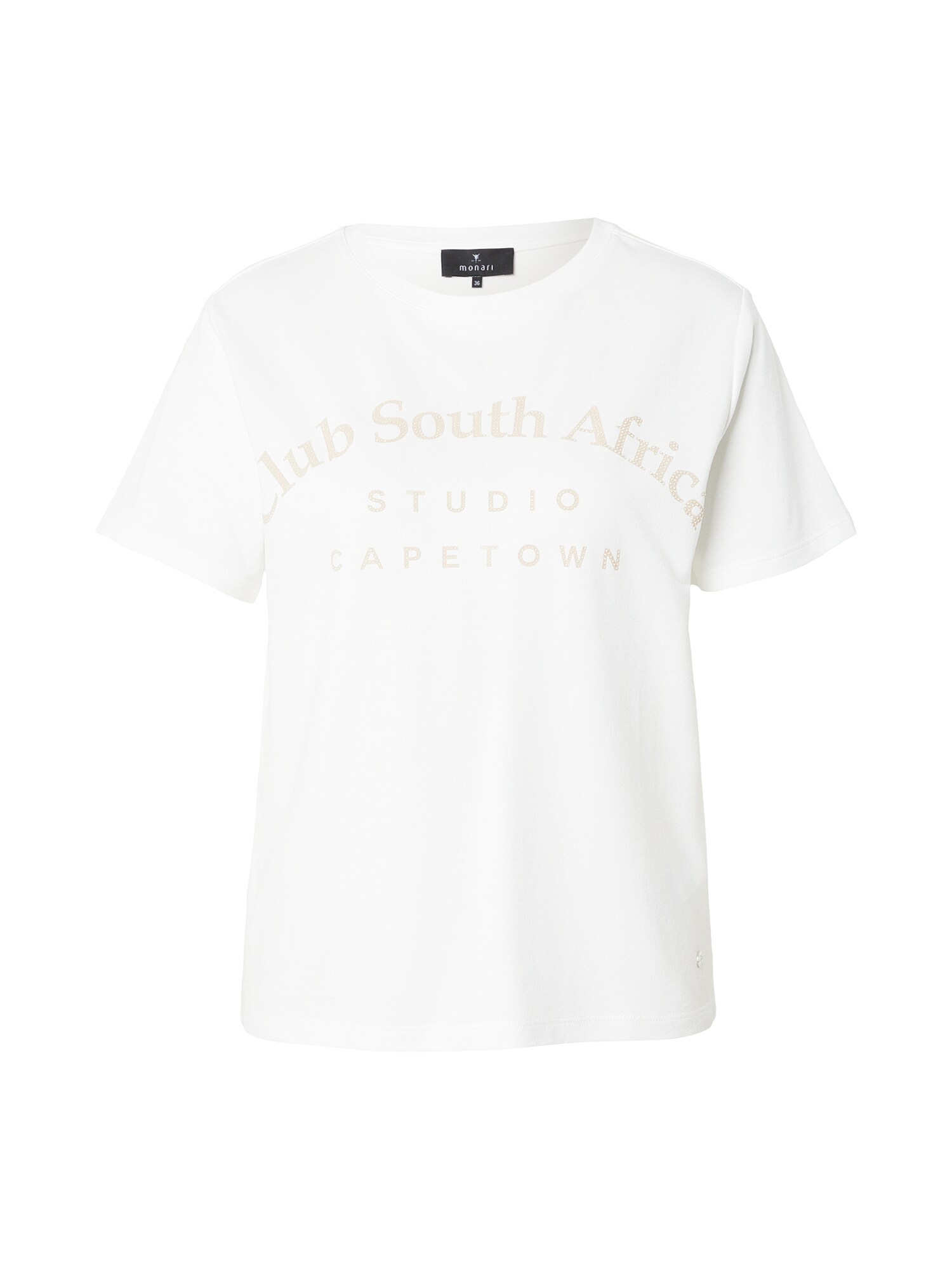 monari Tricou  bej închis / alb