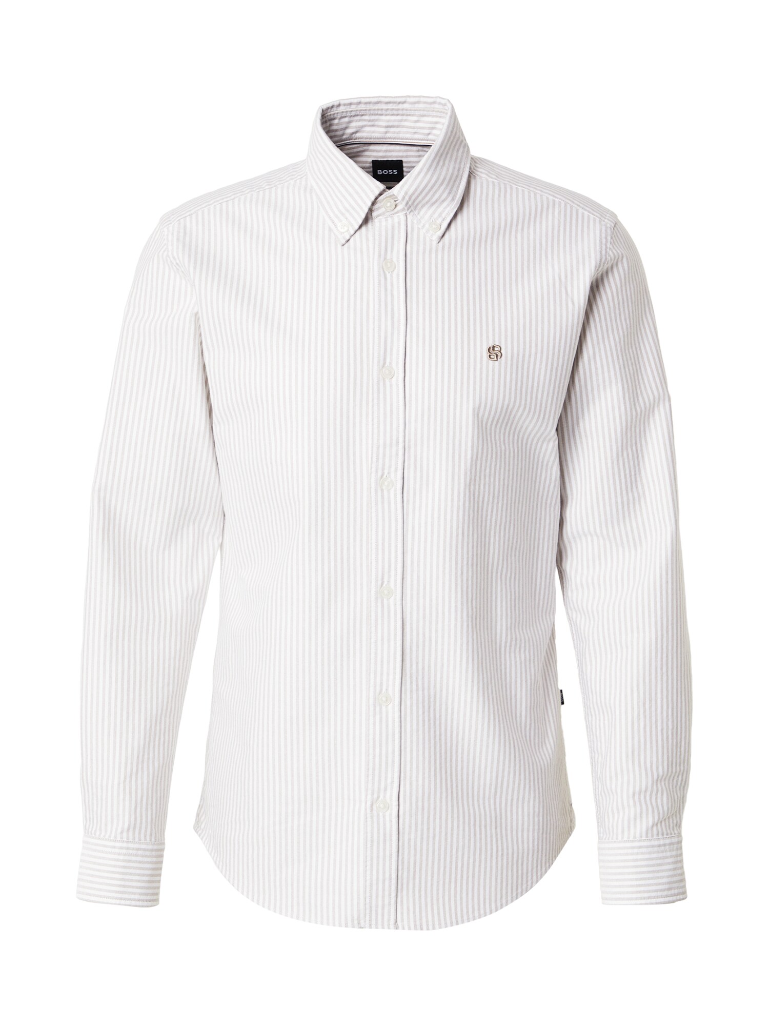 BOSS Cămașă ROAN  bej închis / alb