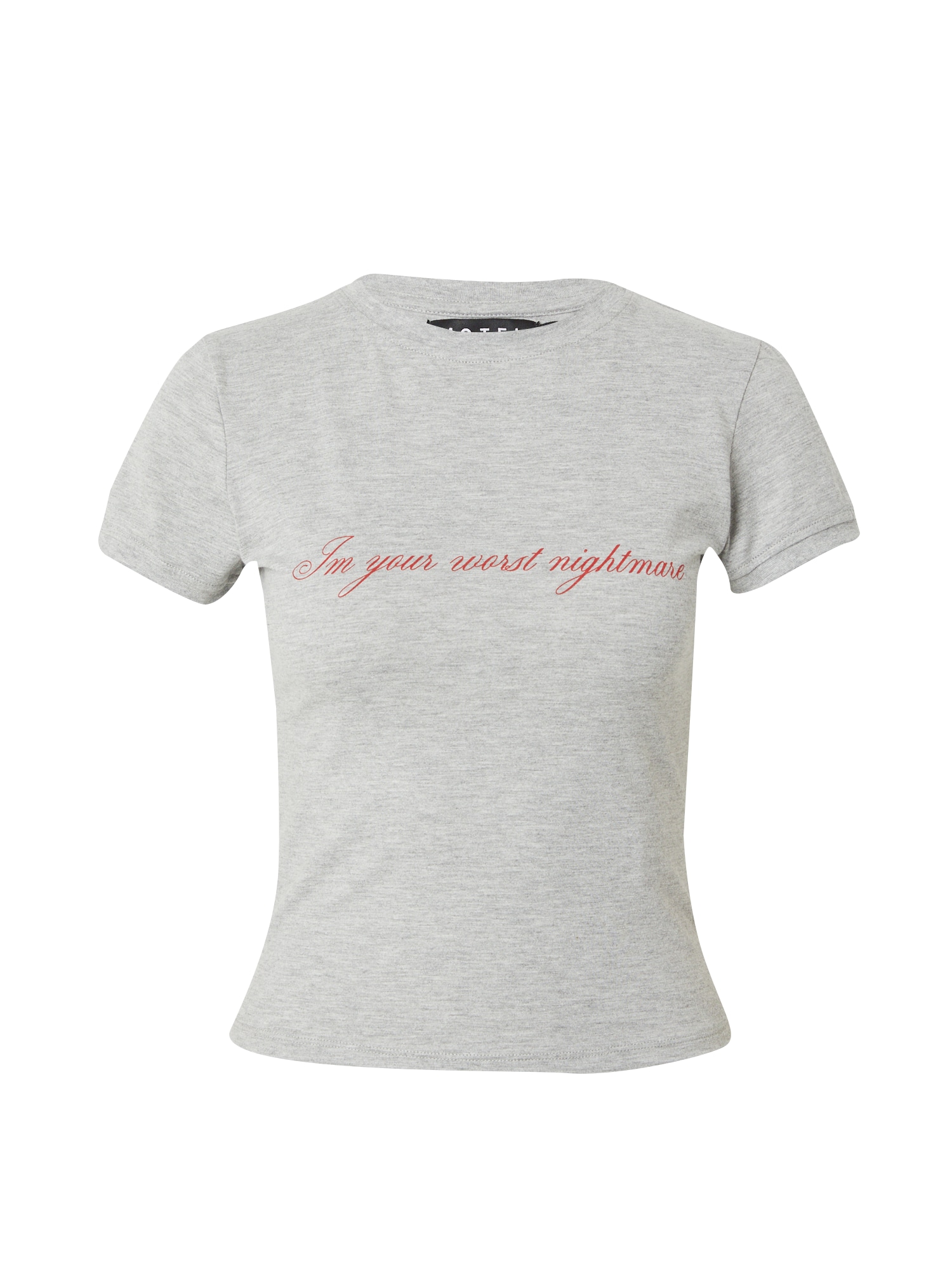 Motel Tricou SUTIN  gri amestecat / roșu