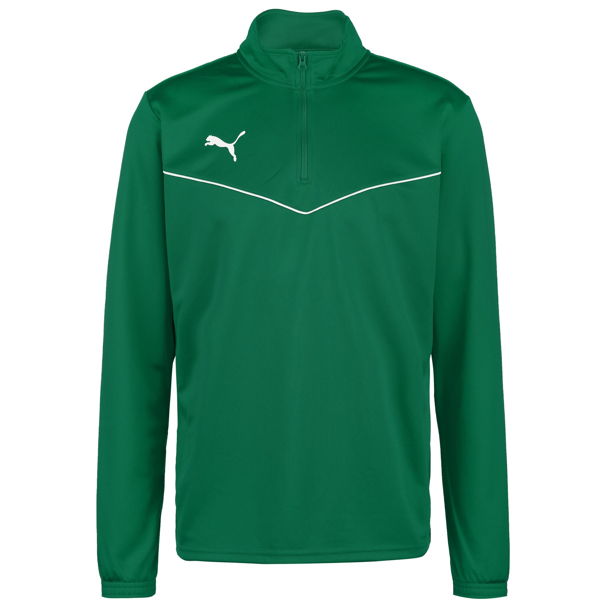PUMA Hanorac sport Team Rise  verde iarbă / alb