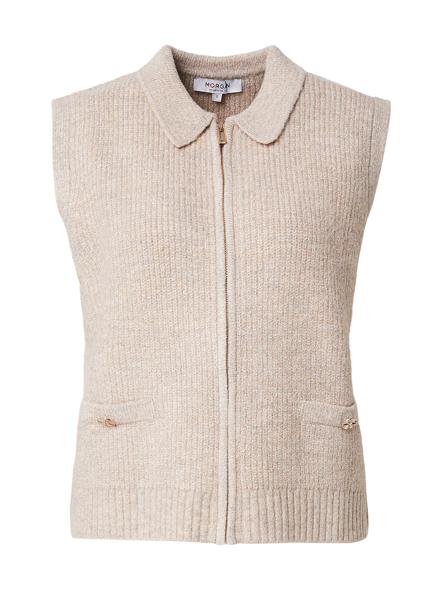 Morgan Vestă tricotată 261-MVIRGI  crem