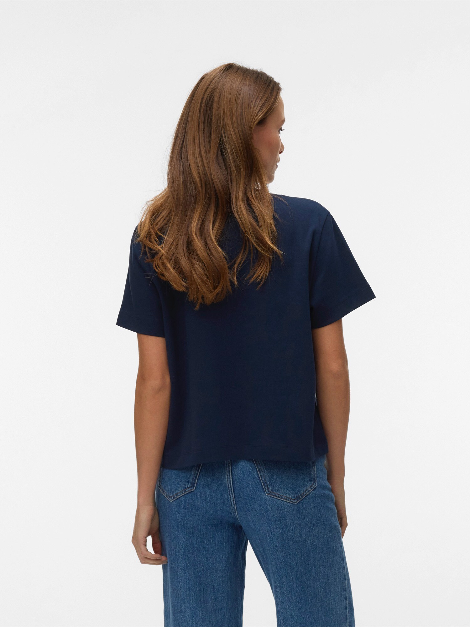 VERO MODA Tričko 'VMSara Mette'  námornícka modrá / biela (obrázok 3)
