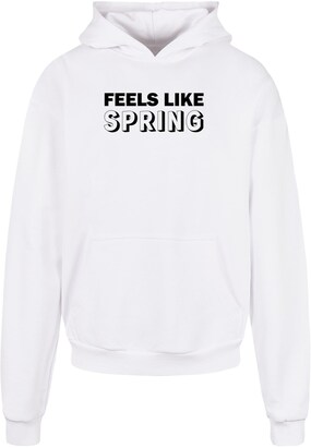 Merchcode Sweatshirt ‘Spring – Feels Like’ Zwart / Wit