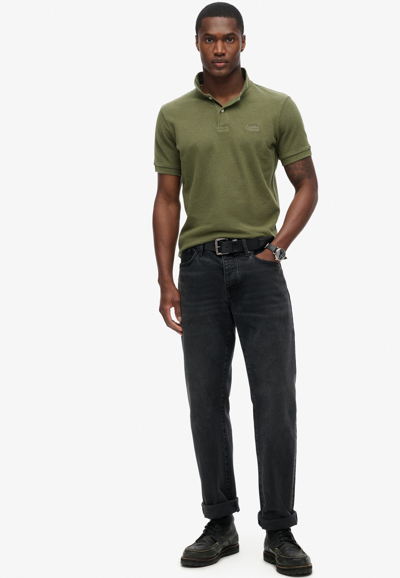 Superdry & Co Tričko 'CLASSIC' olivová (obrázok 6)