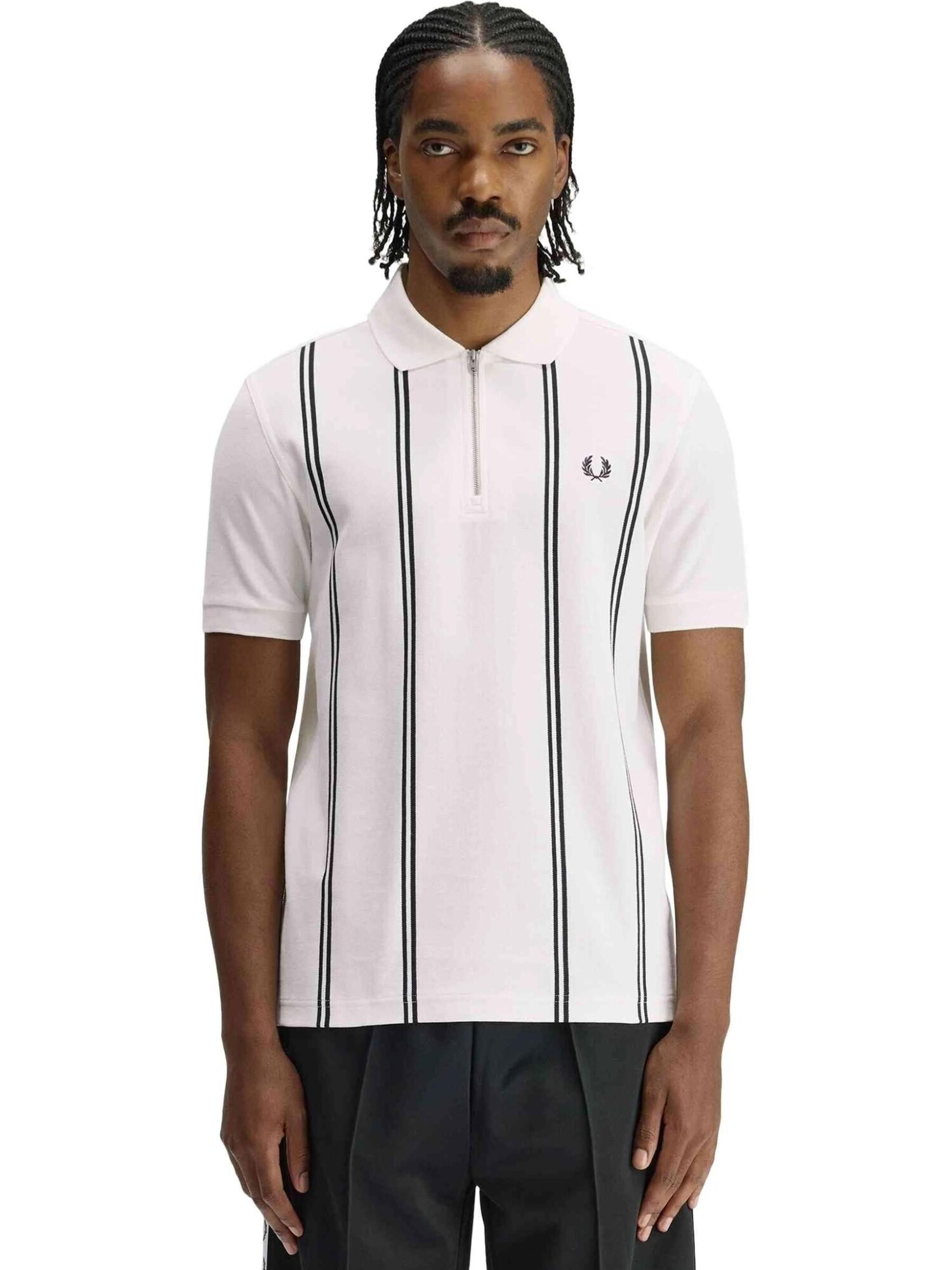 Fred Perry Camiseta 'Polo fred perry blanco vertical stripe polo shirt' blanco – imagen 1