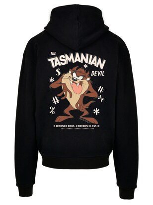 F4NT4STIC Sweatshirt ‘Looney Tunes Vintage Tasmanian Devil’ Beige / Bruin / Cappuccino / Zwart