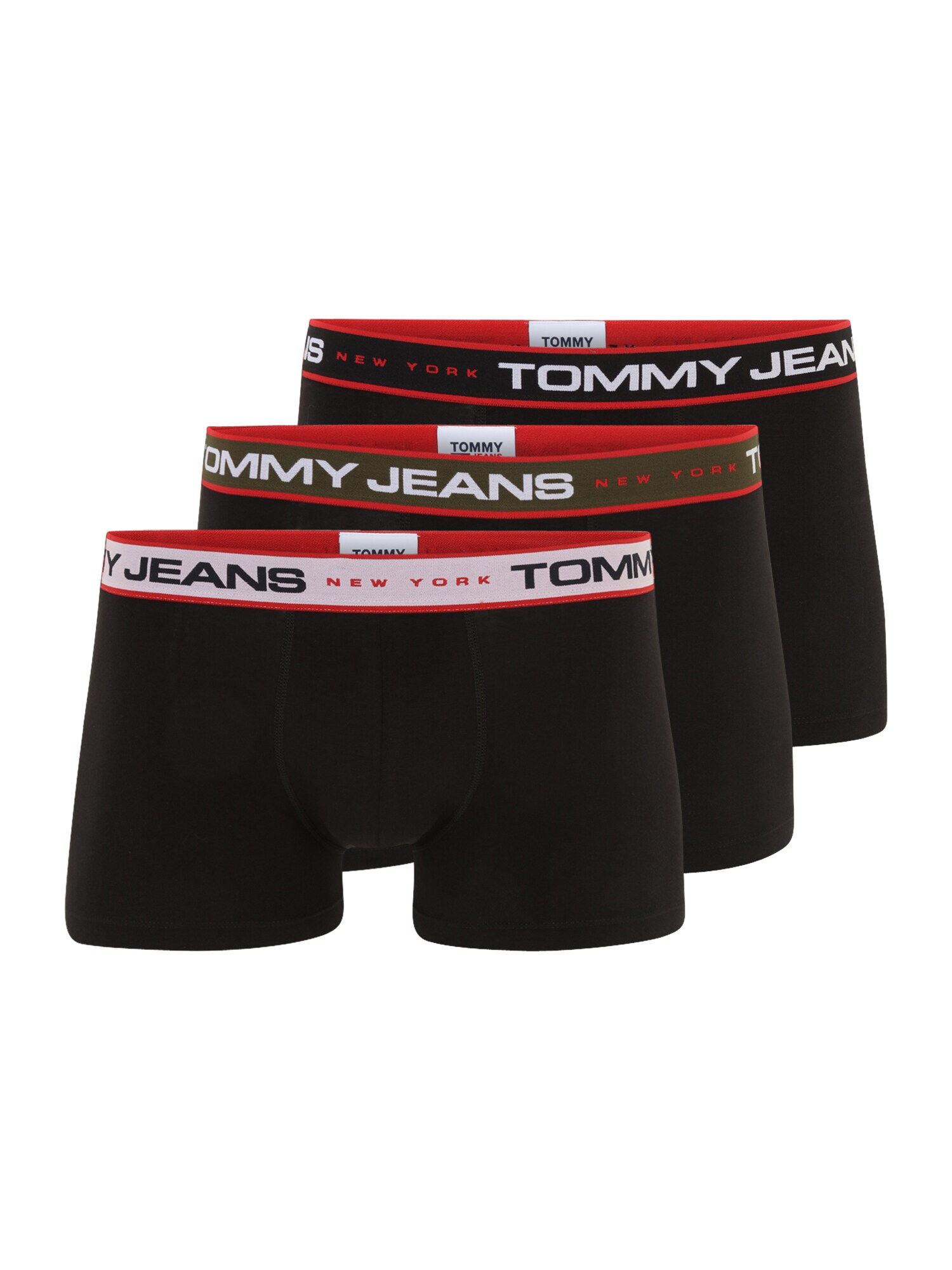 Tommy Jeans Bokserice  kaki / roza / crna / bijela