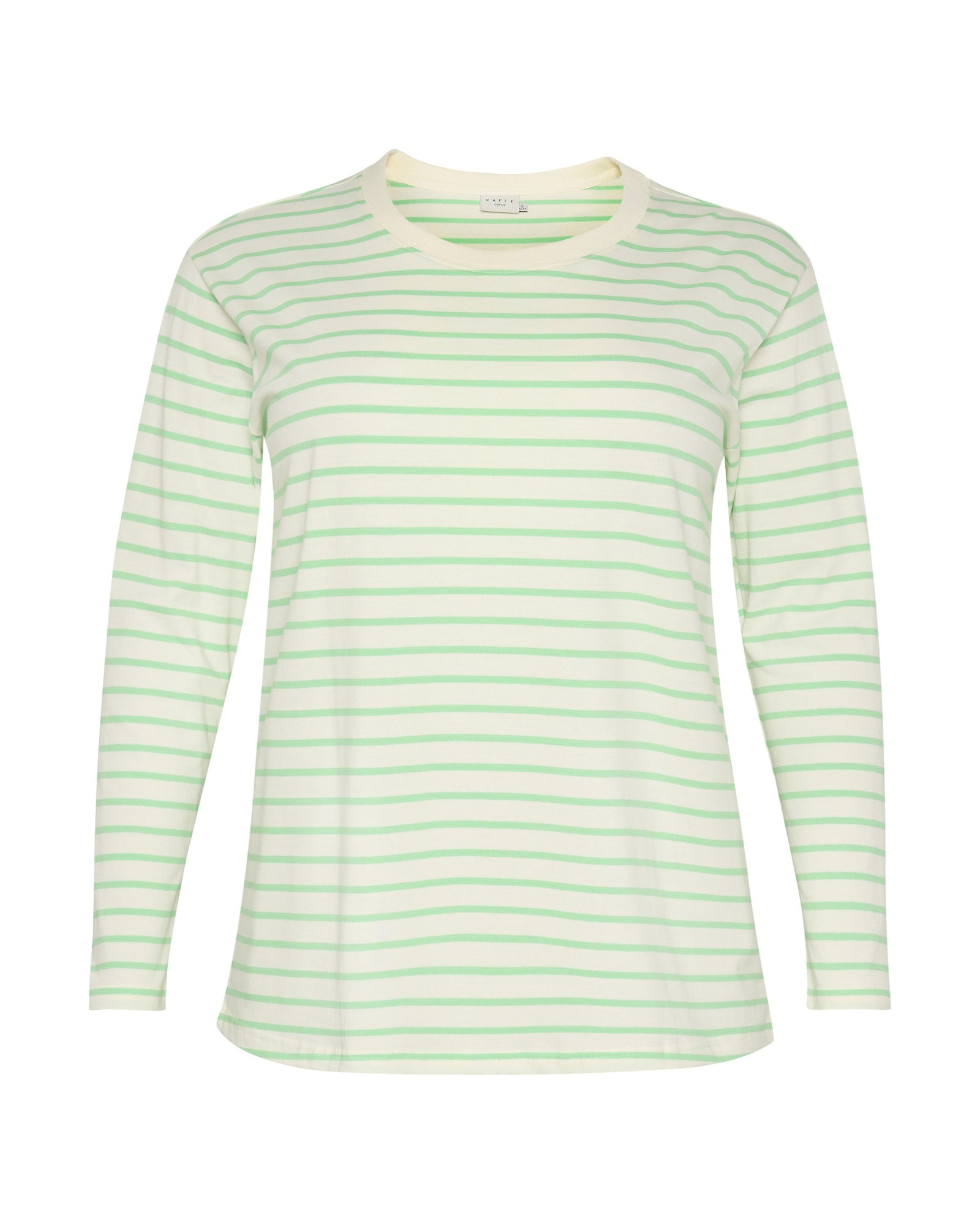 KAFFE CURVE Tricou KC Winni  verde deschis / alb