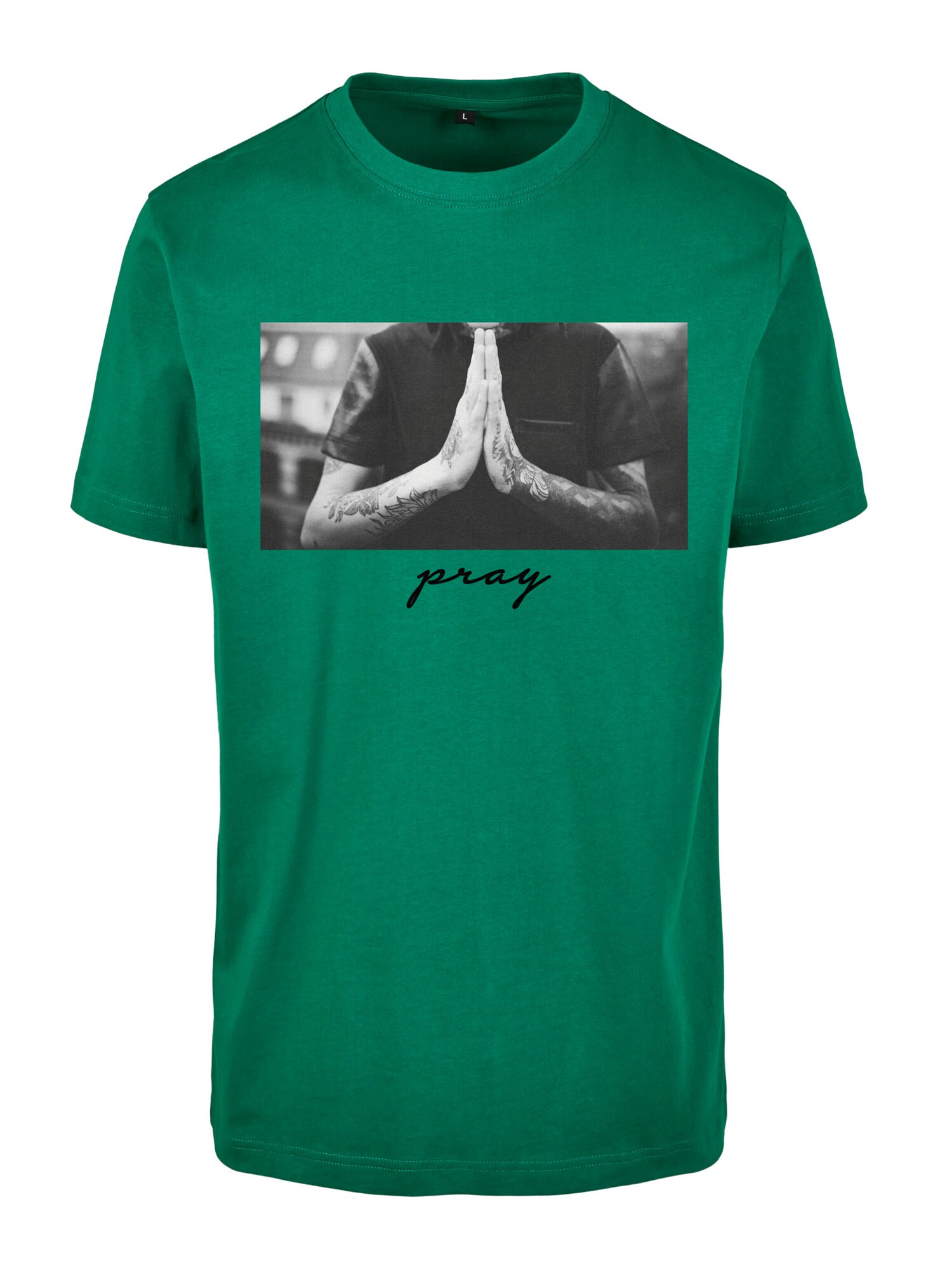 Mister Tee Tricou Pray  gri închis / verde / negru / alb