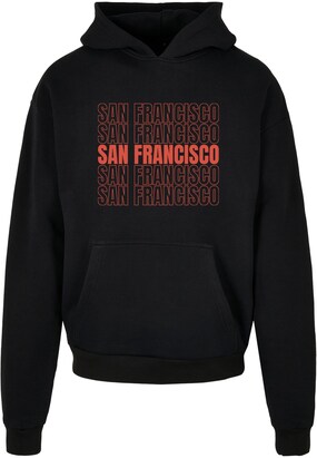 Merchcode Sweatshirt ‘San Francisco’ Lichtrood / Zwart