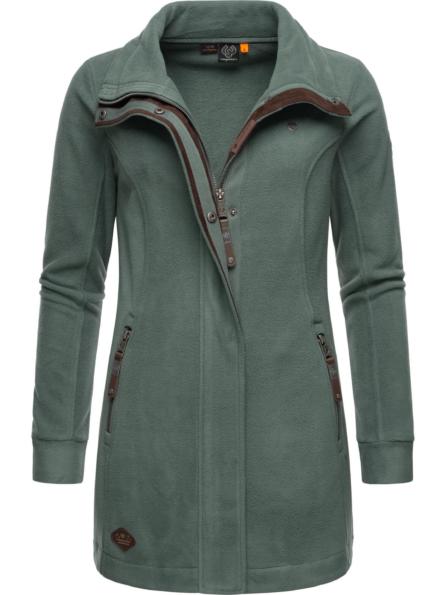 Ragwear Flisová bunda 'Letrice'  hnedá / pastelovo zelená