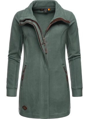 Ragwear Fleece jas ‘Letrice’ Bruin / Pastelgroen