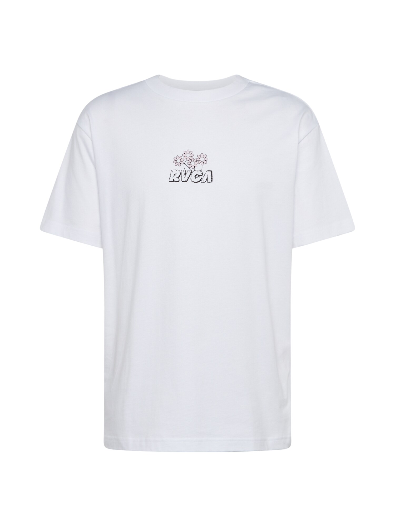 RVCA Тениска 'GARDENER'  бледорозово / черно / бяло