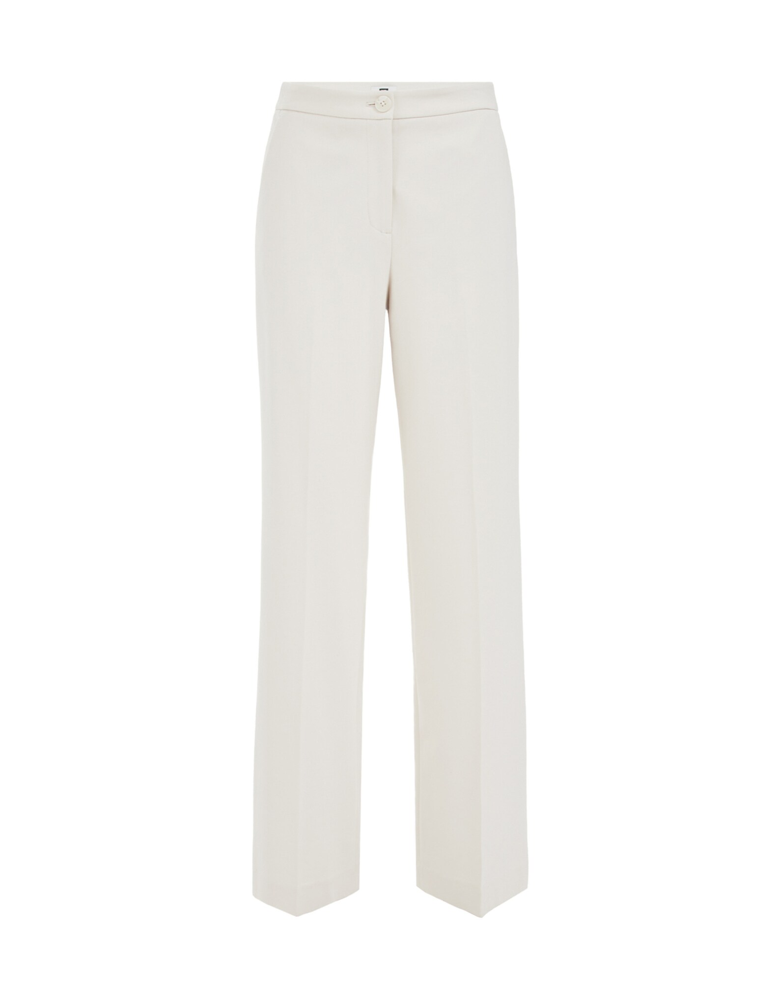 WE Fashion Pantaloni cutați  alb natural