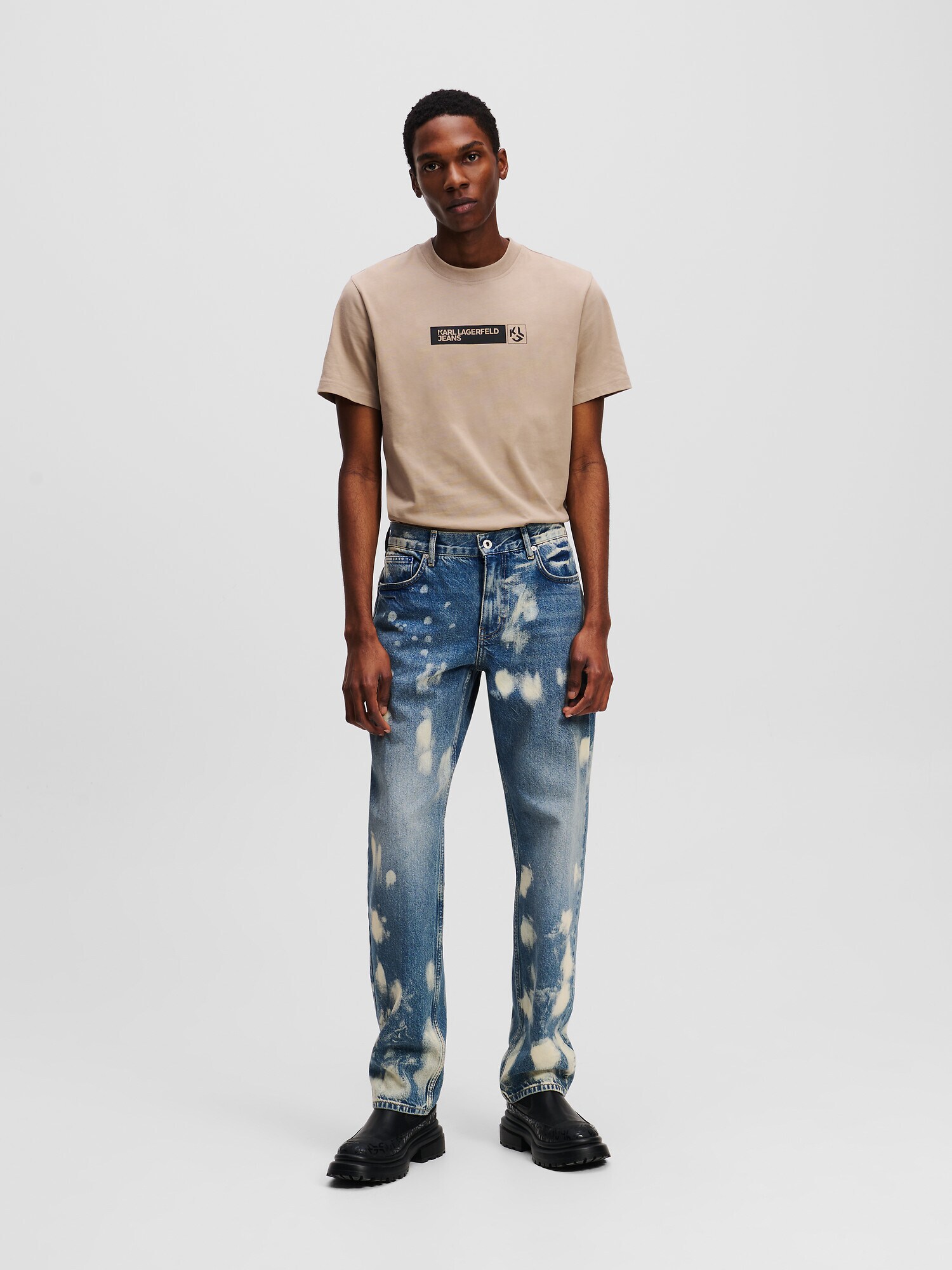 KARL LAGERFELD JEANS Farmer  kék farmer / fehér termék 2. képe