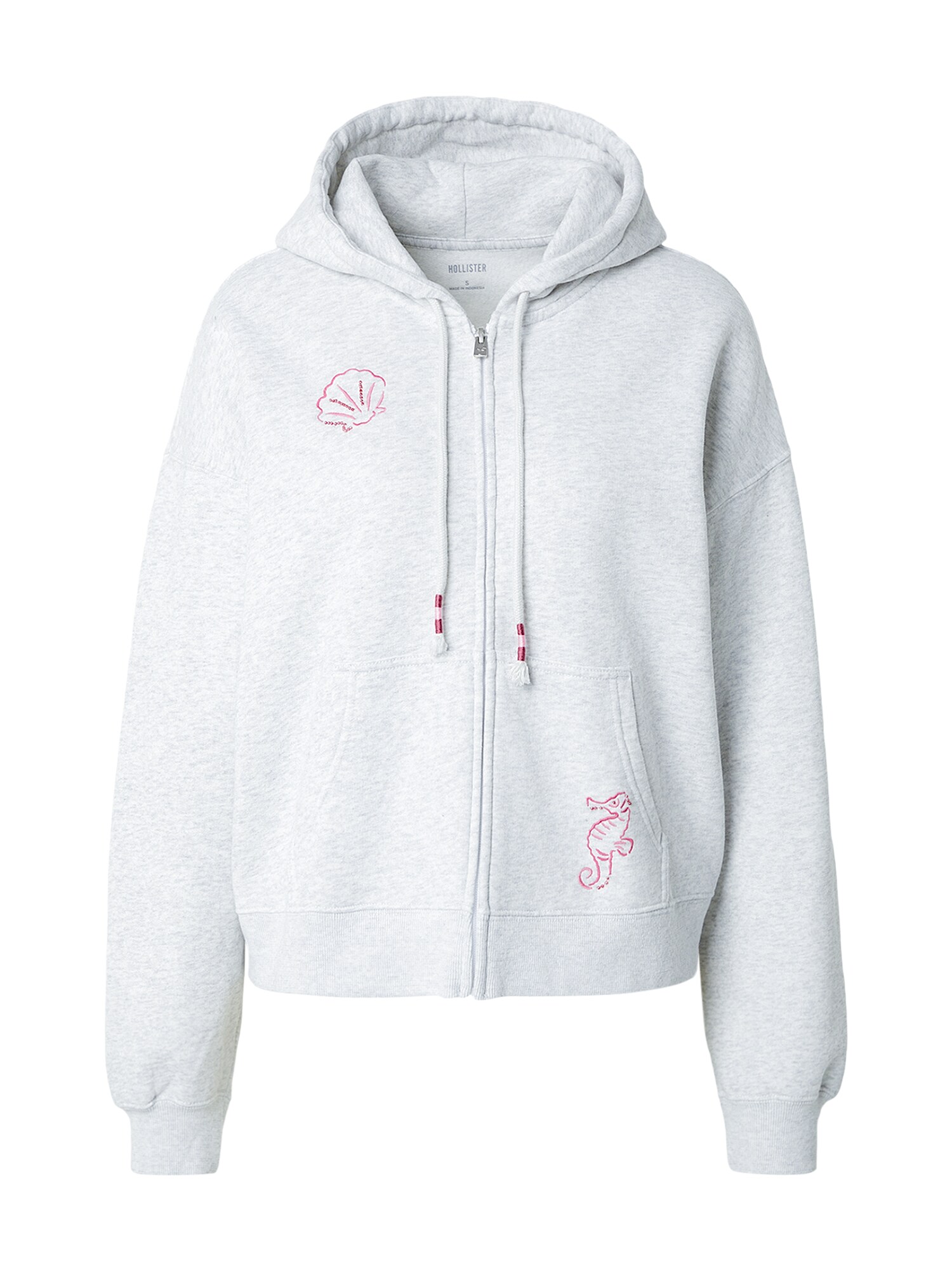 HOLLISTER Hanorac IBIZA SUNRISE  gri deschis / magenta / roz deschis