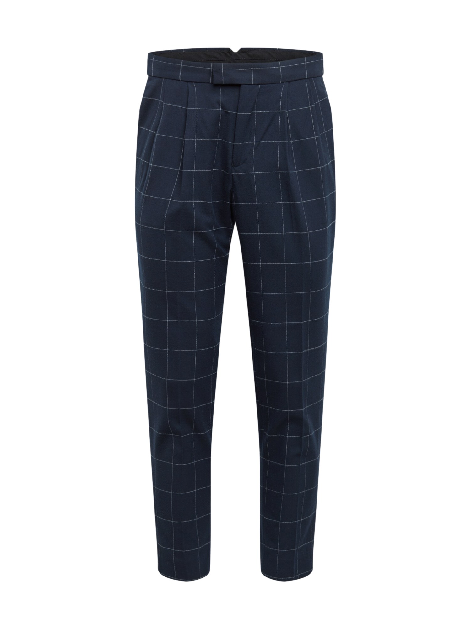 BURTON MENSWEAR LONDON Klostuotos kelnės  tamsiai mėlyna / balta