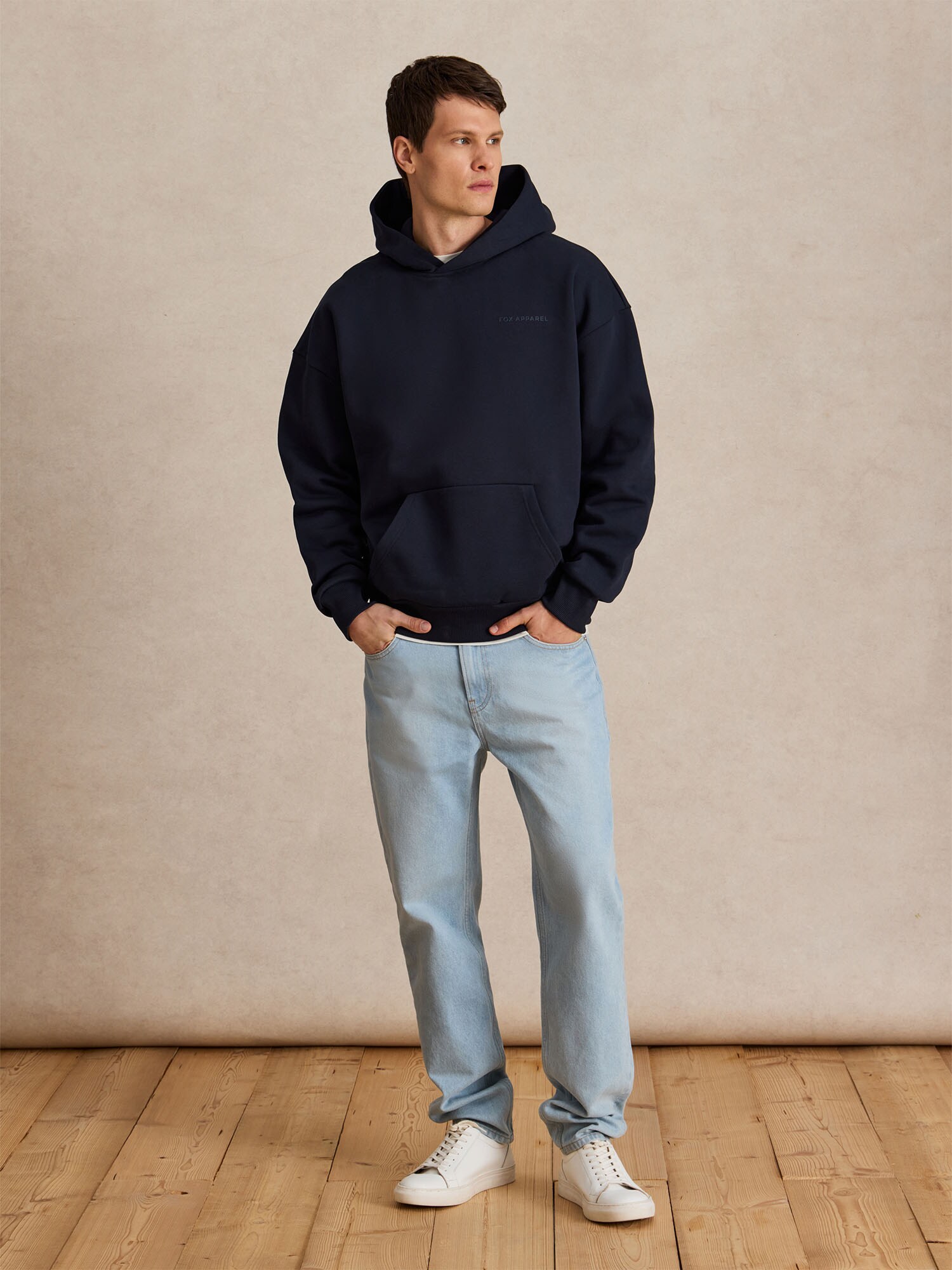 DAN FOX APPAREL Mikina 'Sebastian' námornícka modrá (obrázok 4)