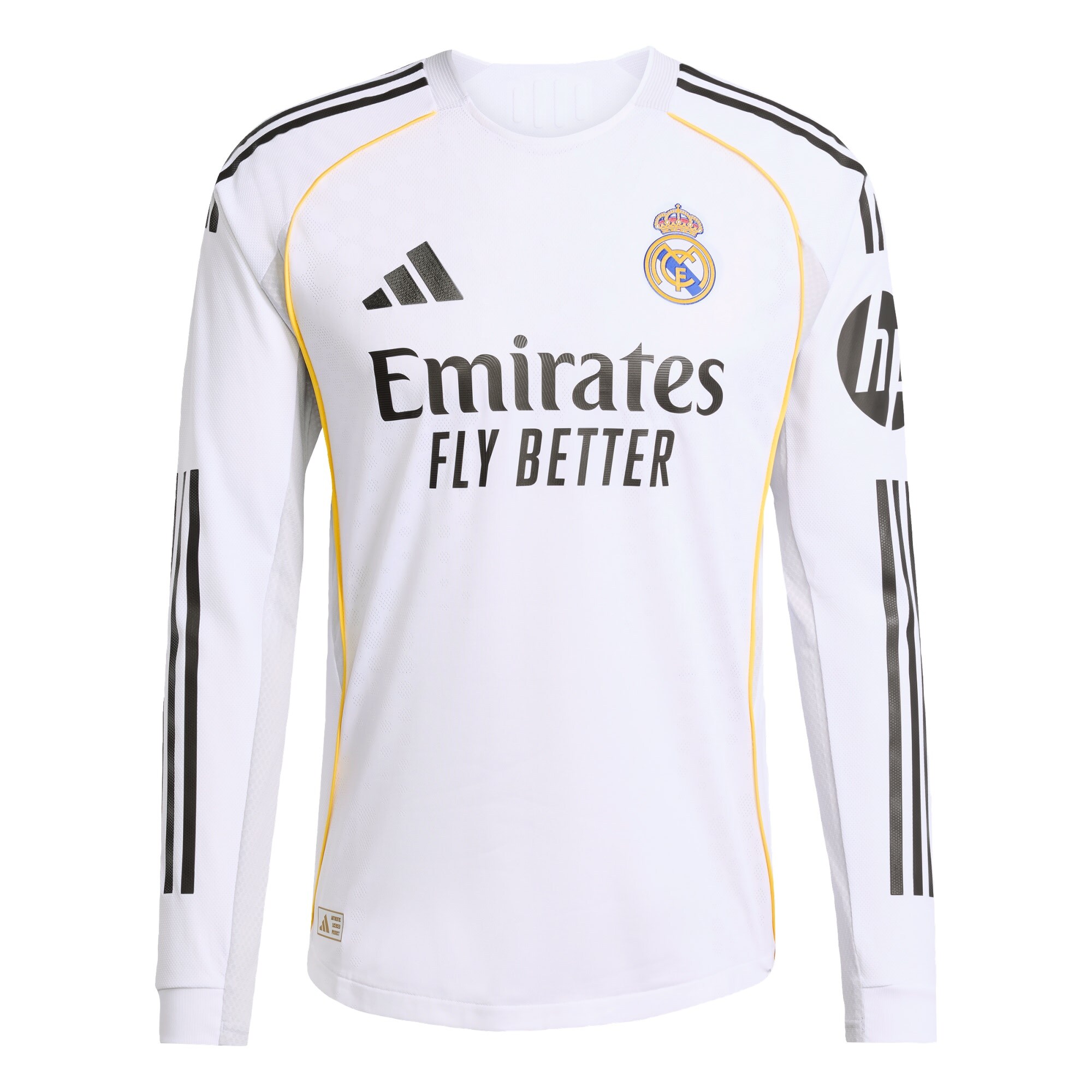 ADIDAS PERFORMANCE Camiseta de fútbol 'Real Madrid 25/26 Authentic' amarillo claro / negro / blanco