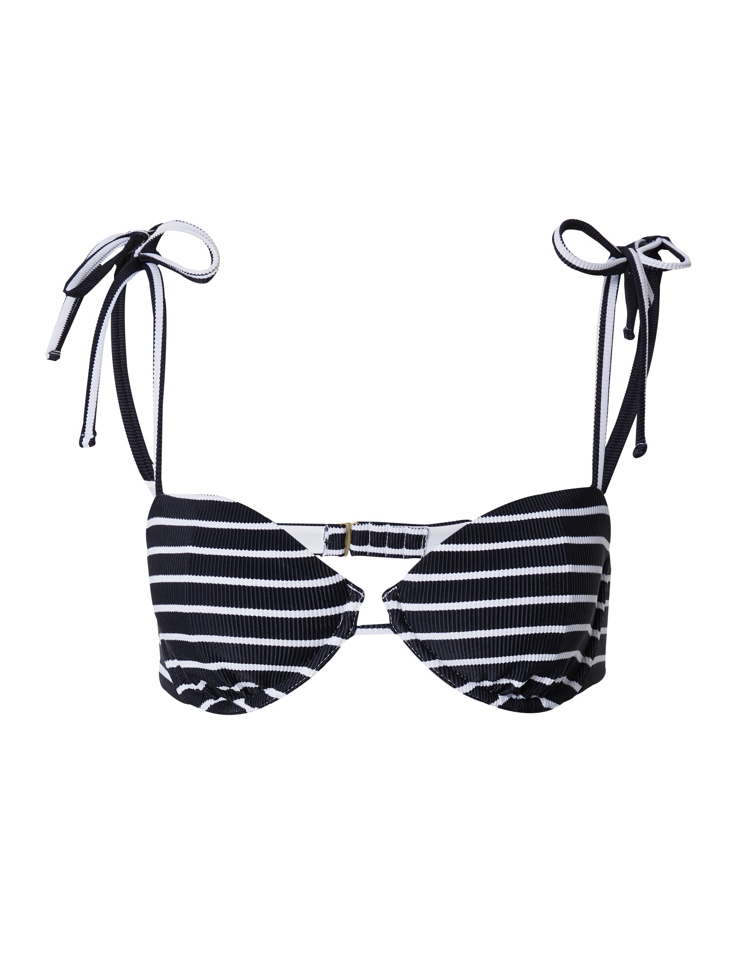 Abercrombie & Fitch Sutien costum de baie  negru / alb murdar