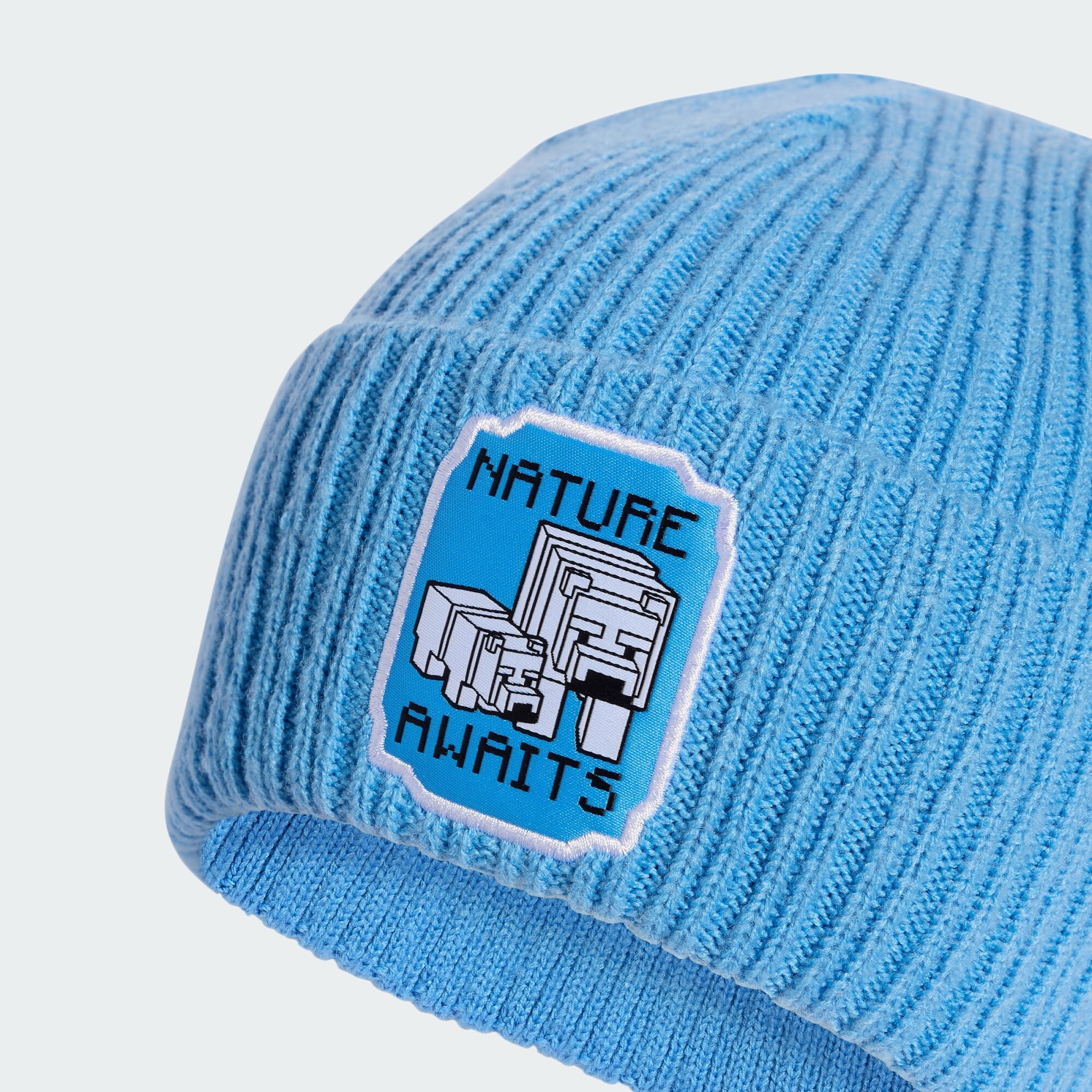 ADIDAS SPORTSWEAR Gorro deportivo 'Adidas x Minecraft' azul claro / negro / blanco – imagen 2