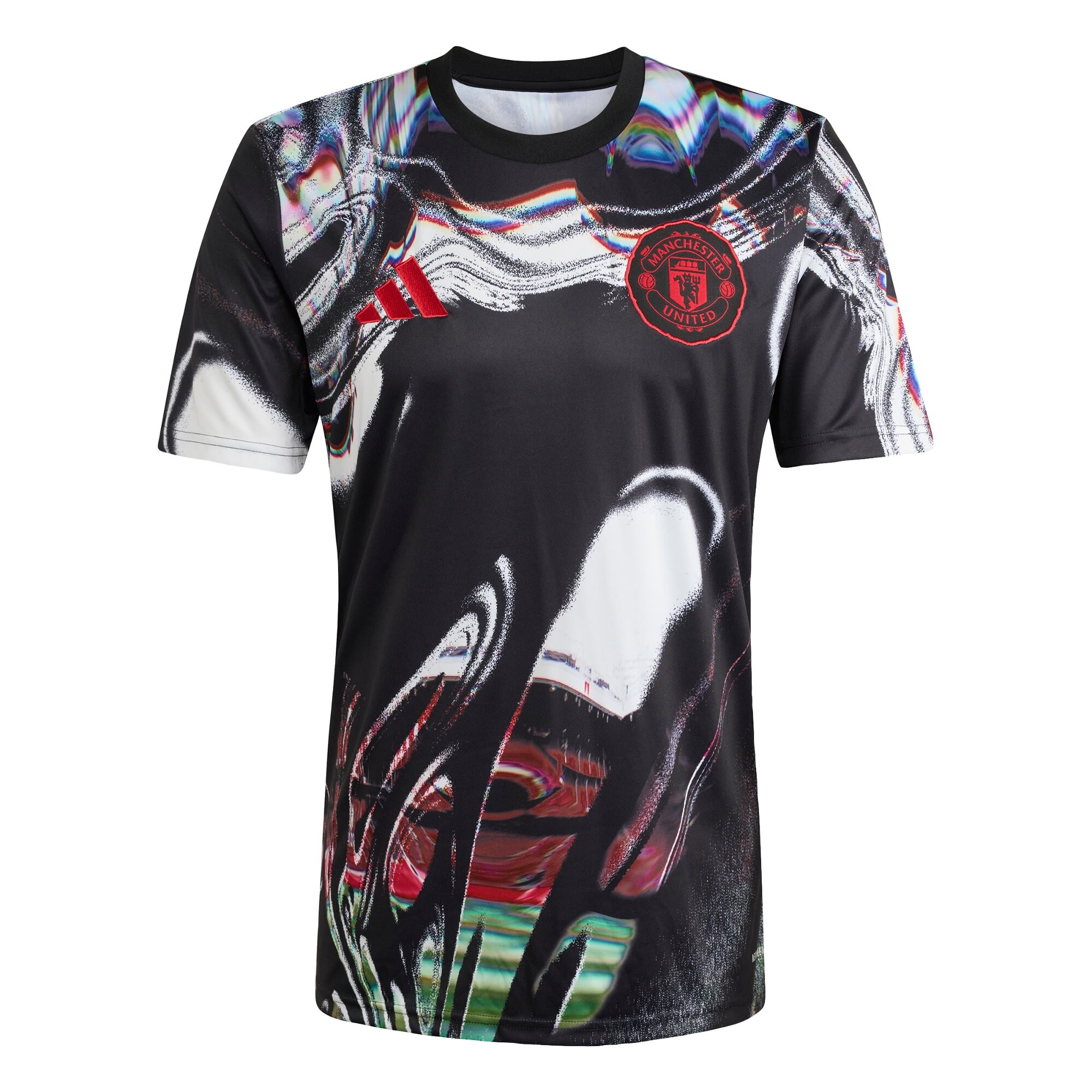 ADIDAS PERFORMANCE Tricou funcțional Manchester United 25/26 Pre Match  verde / roși aprins / negru / alb