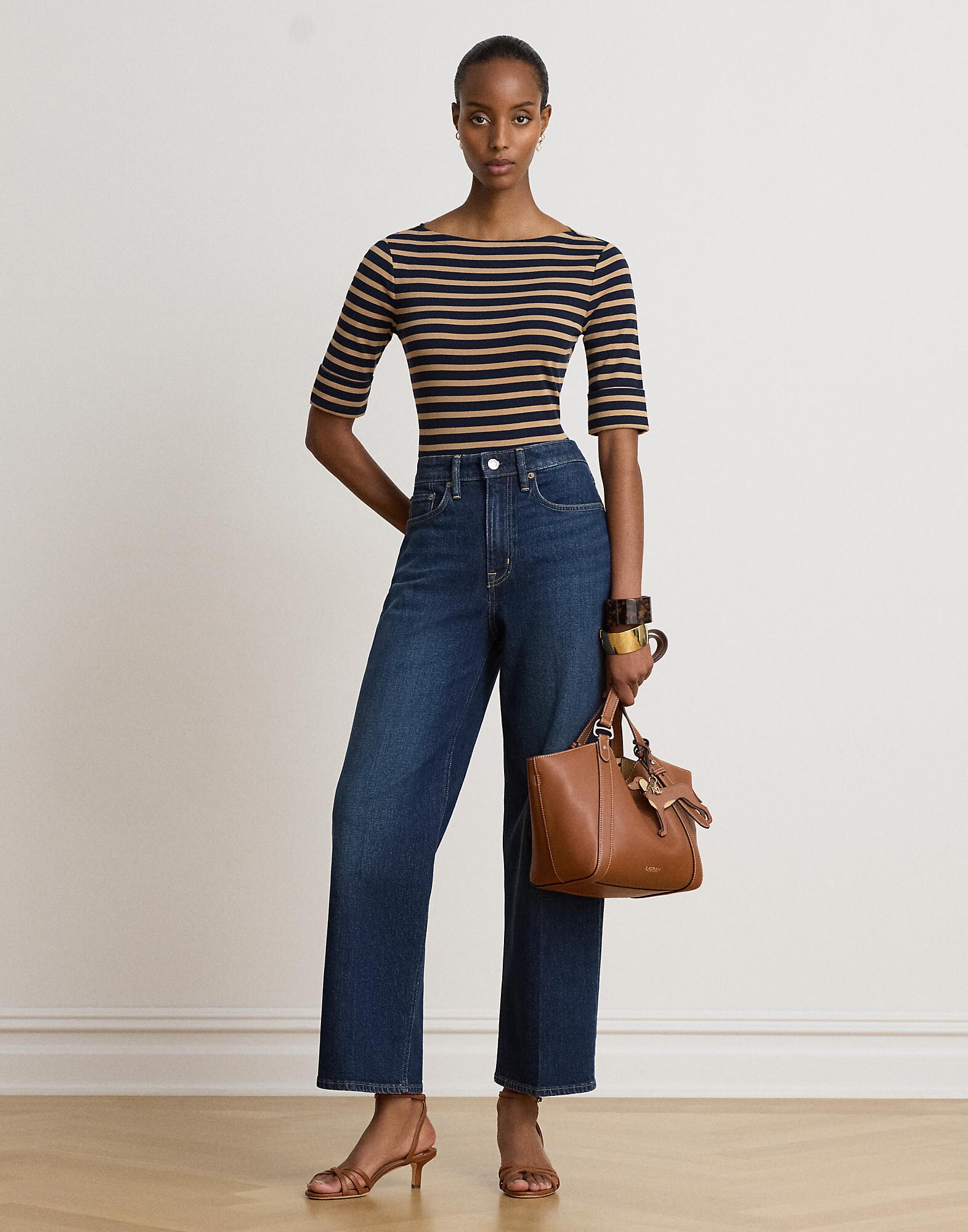 Lauren Ralph Lauren Camiseta  camelo / navy – imagen 4
