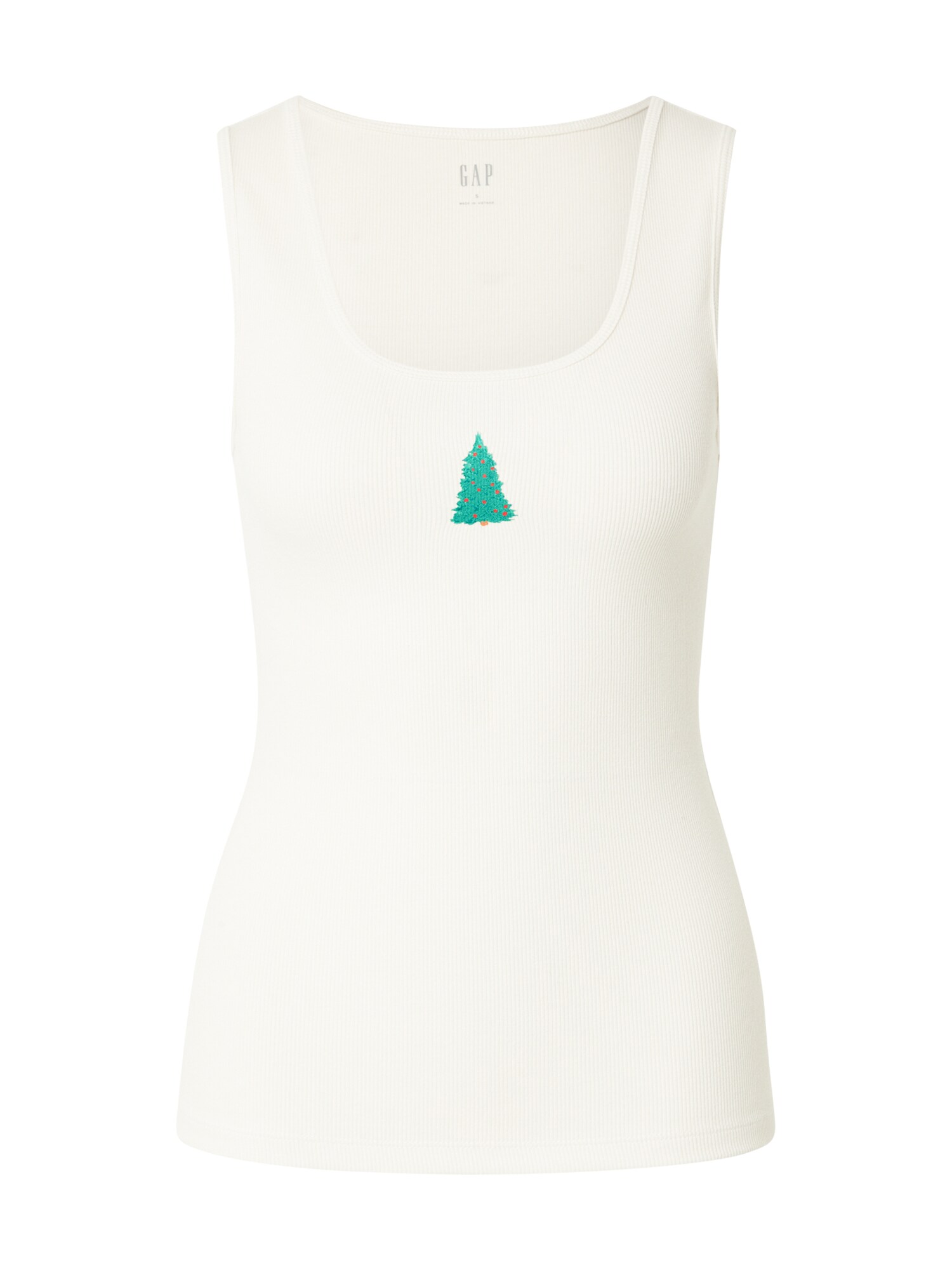 GAP Top  jedľová / červená / šedobiela