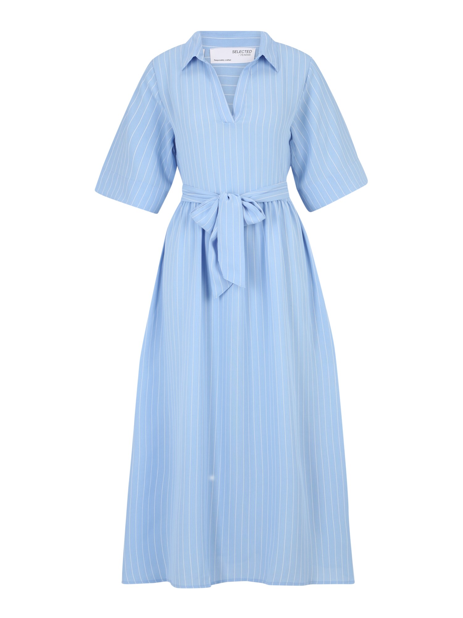 Selected Femme Tall Palaidinės tipo suknelė 'Honda' šviesiai mėlyna / balta