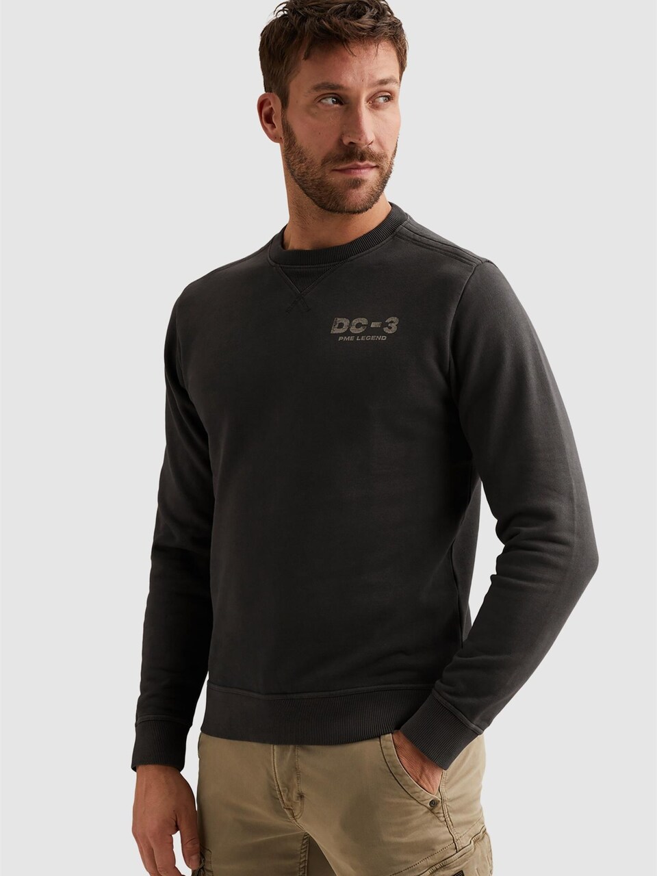 Sweatshirt 'Sweatshirt with garment-dye wash and artwork'